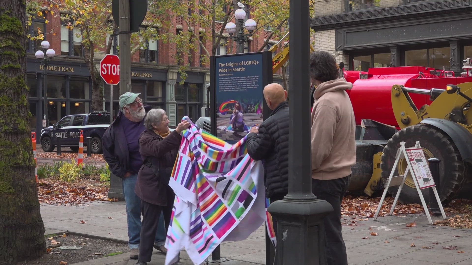 The unveiling comes 50 years after Seattle's first Pride event and during LGBTQ+ History Month.