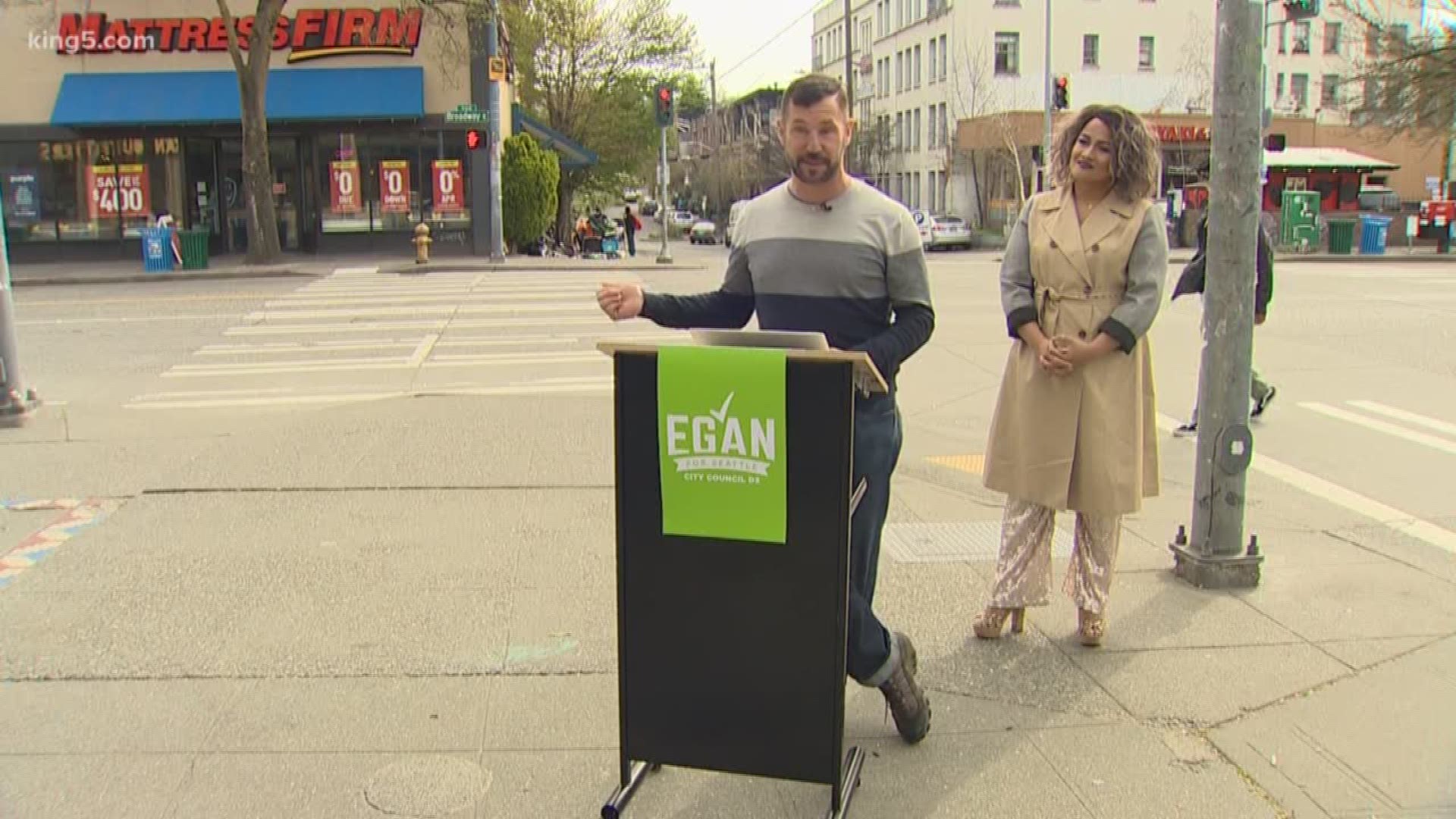 The race to unseat a Seattle City Council member has a new challenger. Egan Orion, a well know Capitol Hill Organizer, has jumped into the race, and is not wasting time attacking the incumbent. KING 5's Chris Daniels reports from City Hall.