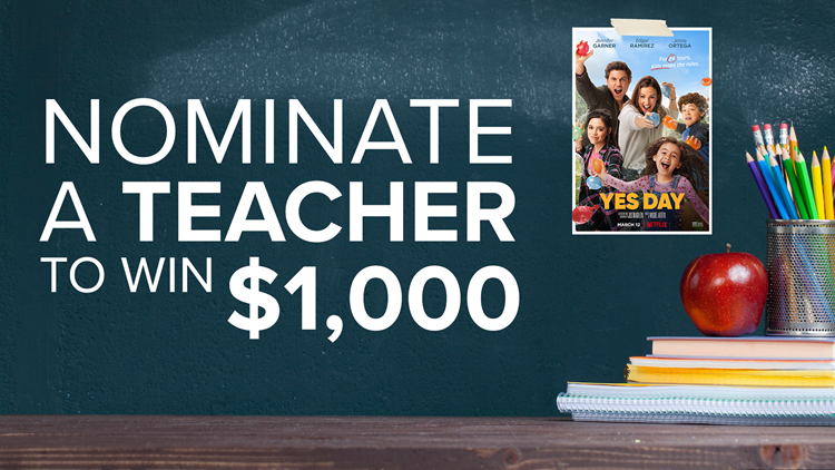 Nominate a teacher to win $1,000!