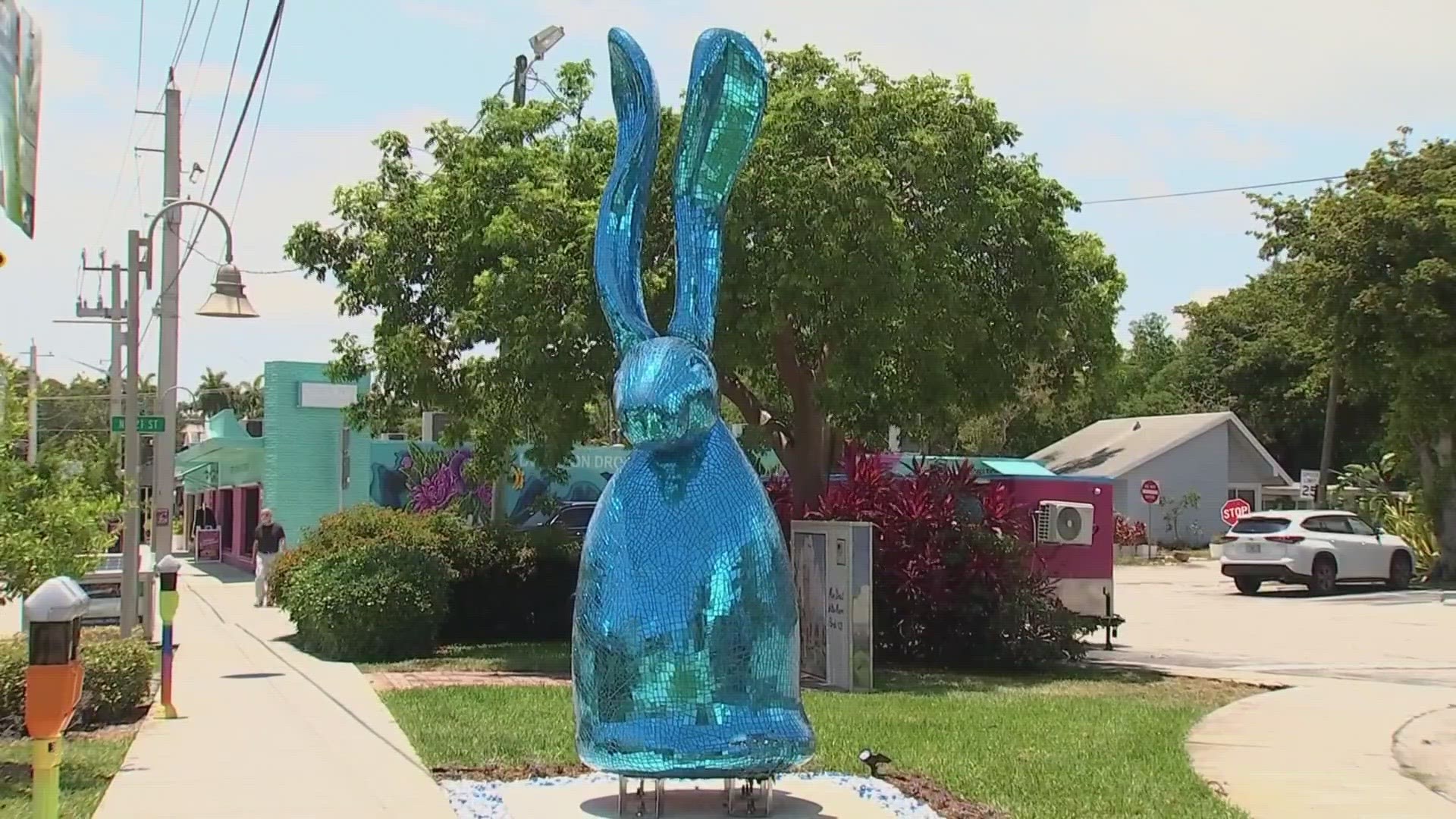 The sculpture is valued at $300,000 and was just installed in Wilton Manors, a city just north of Fort Lauderdale, Florida.