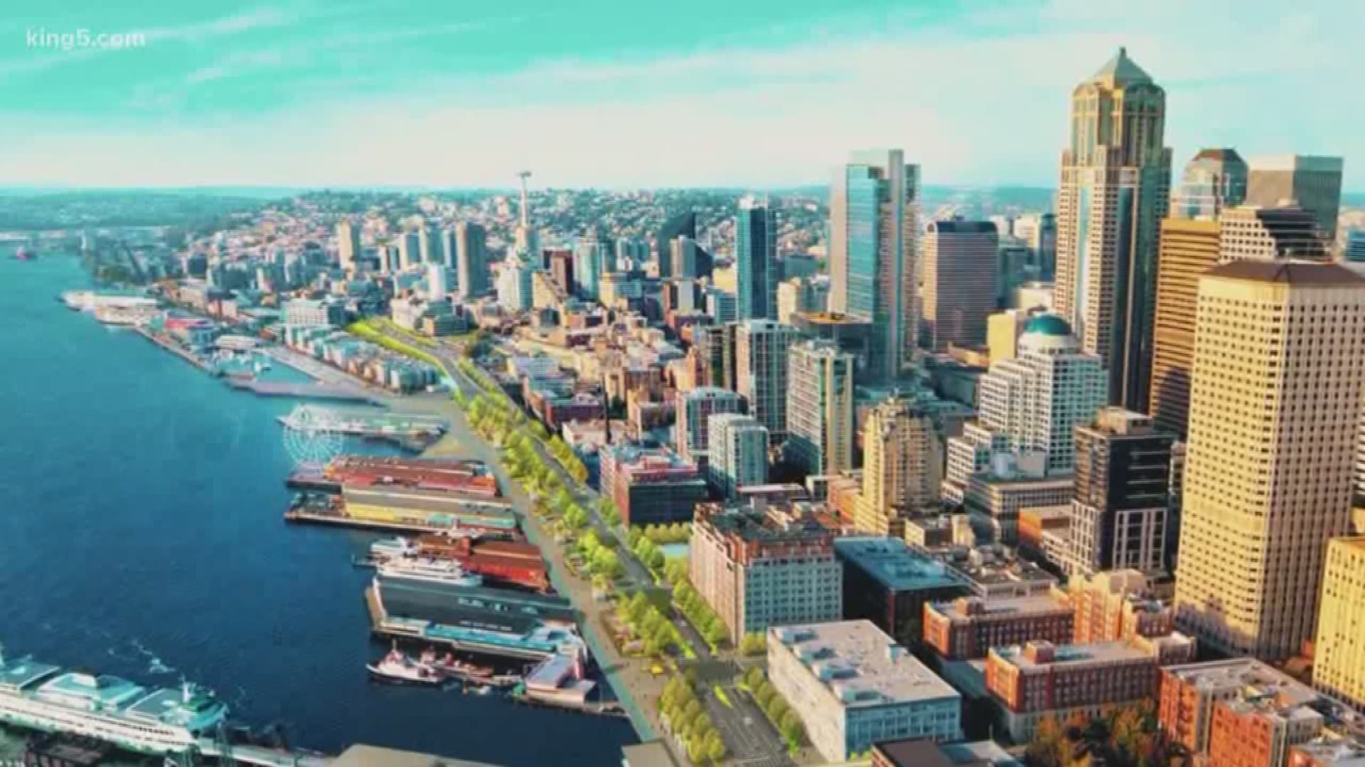 Get a sneak peak of the new Seattle waterfront.