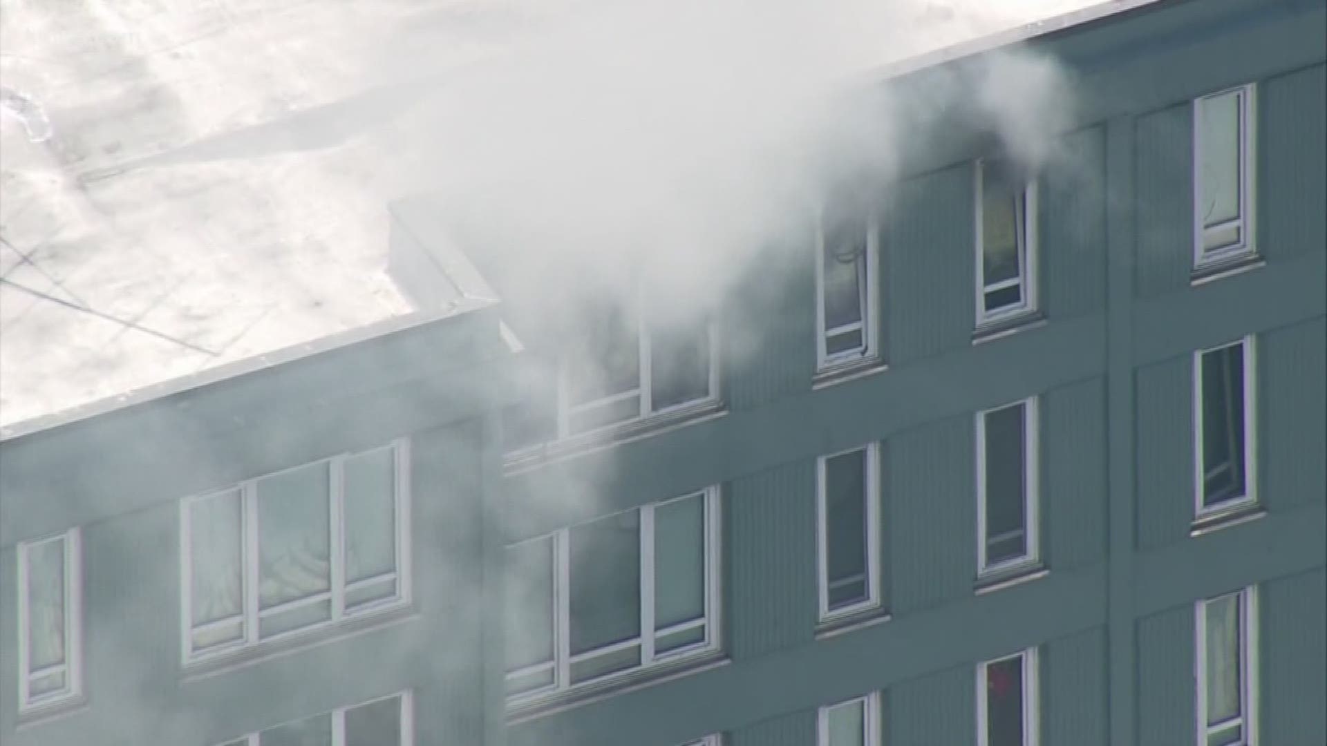 The Seattle Fire Department knocked down a fire on the 16th floor of an apartment complex in Seattle's Belltown neighborhood.