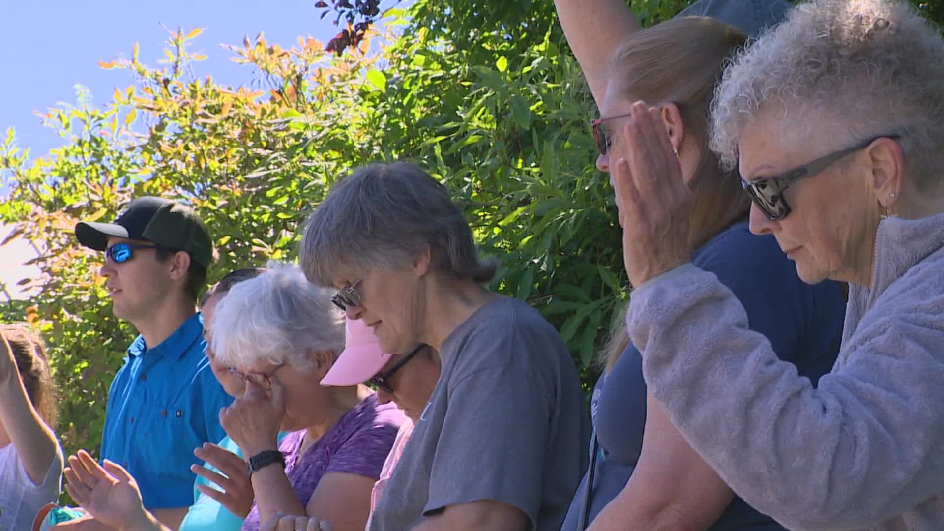 Activists gathered for a previously planned prayer vigil outside an Everett Planned Parenthood.