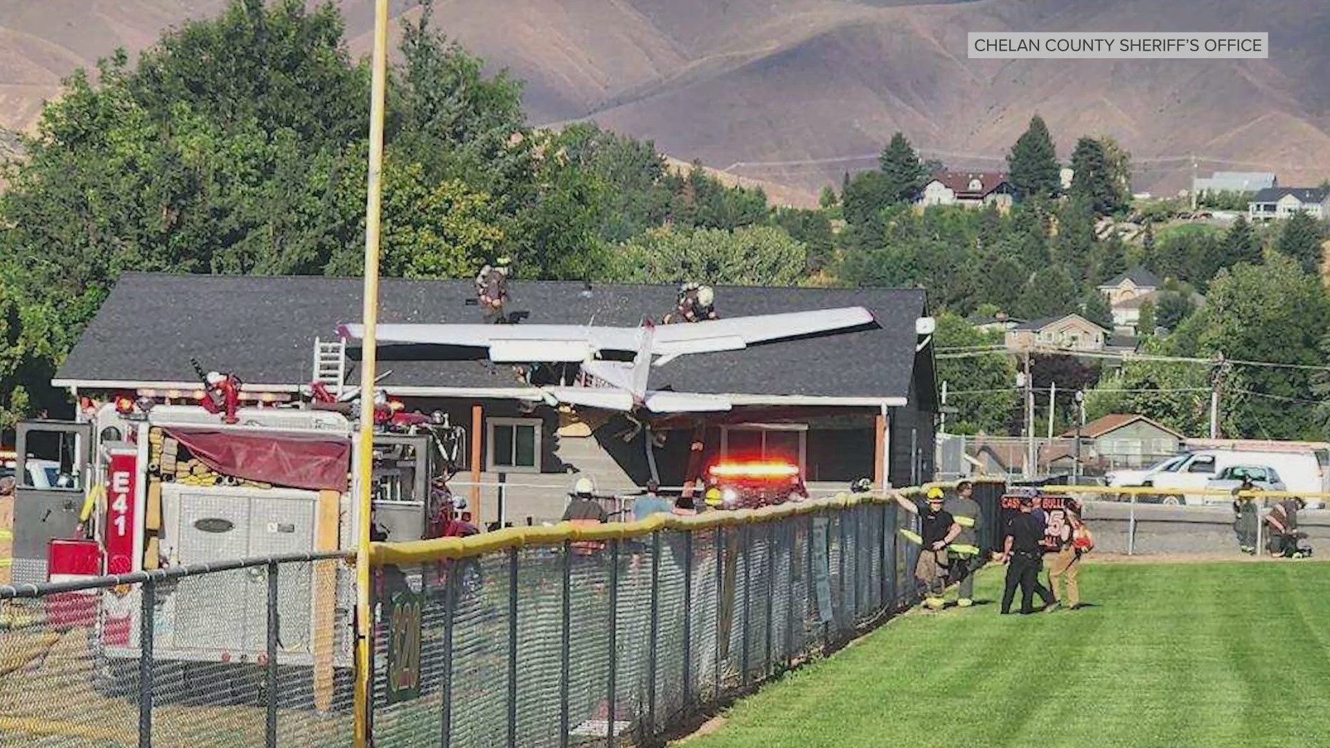Two people were hospitalized due to the crash.