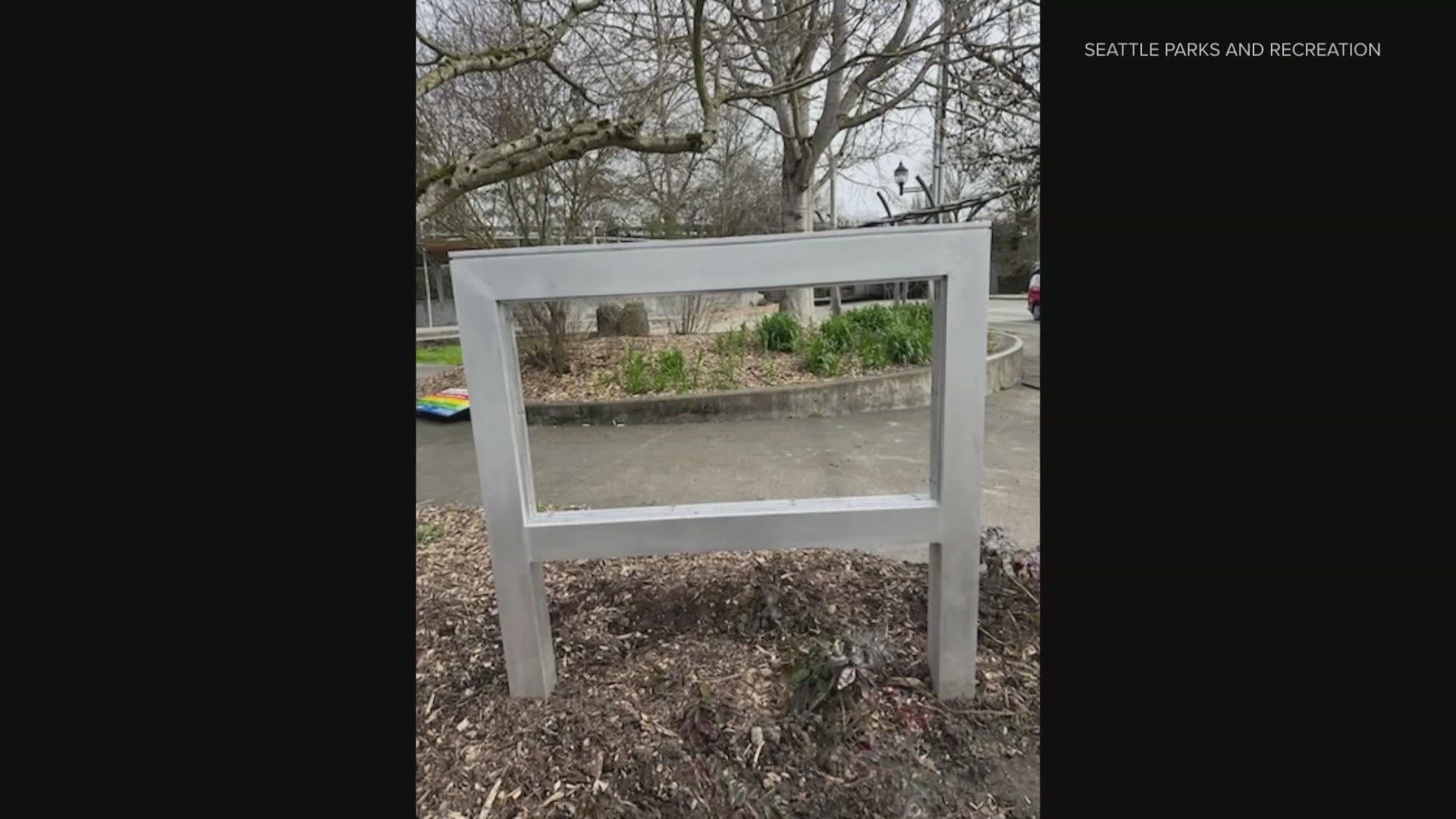 The park sign was removed on Monday. A new name is expected to be announced later this week.