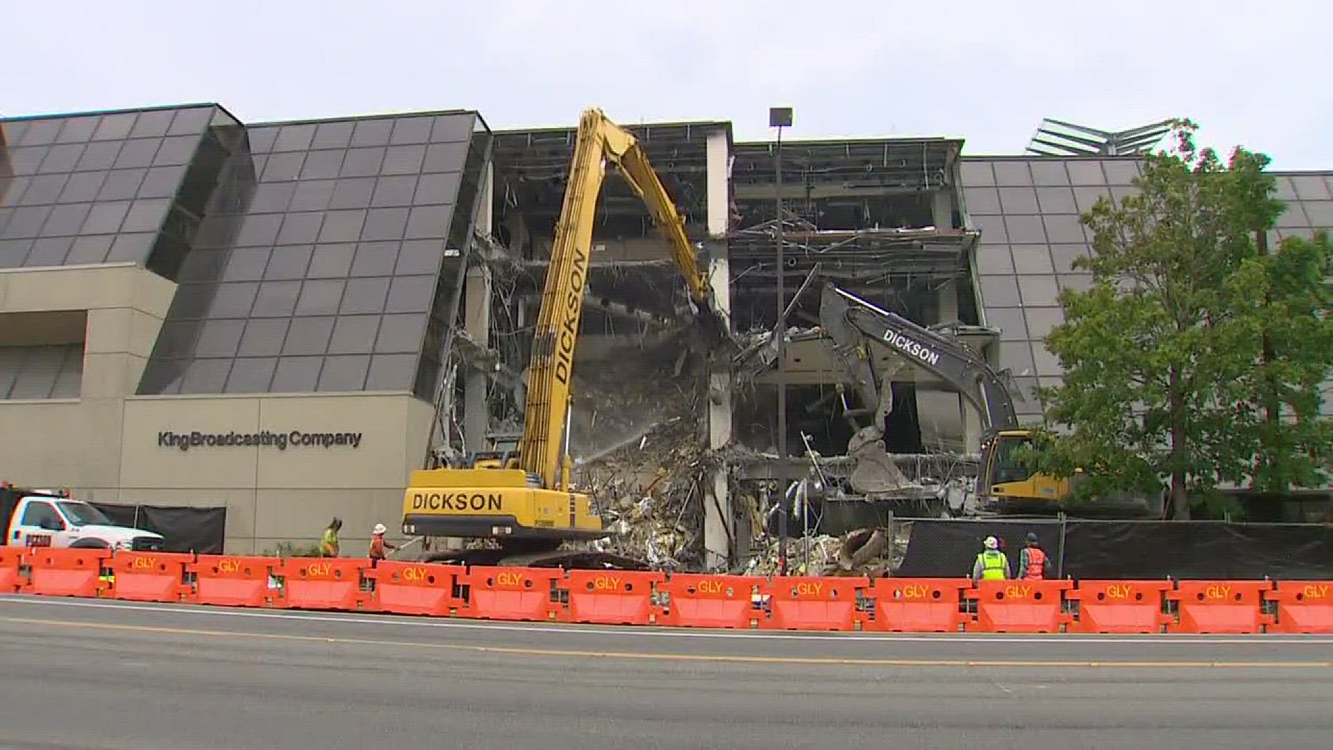 Demolition has begun at 333 Dexter Avenue North, the home to KING 5 TV station for 63 years.