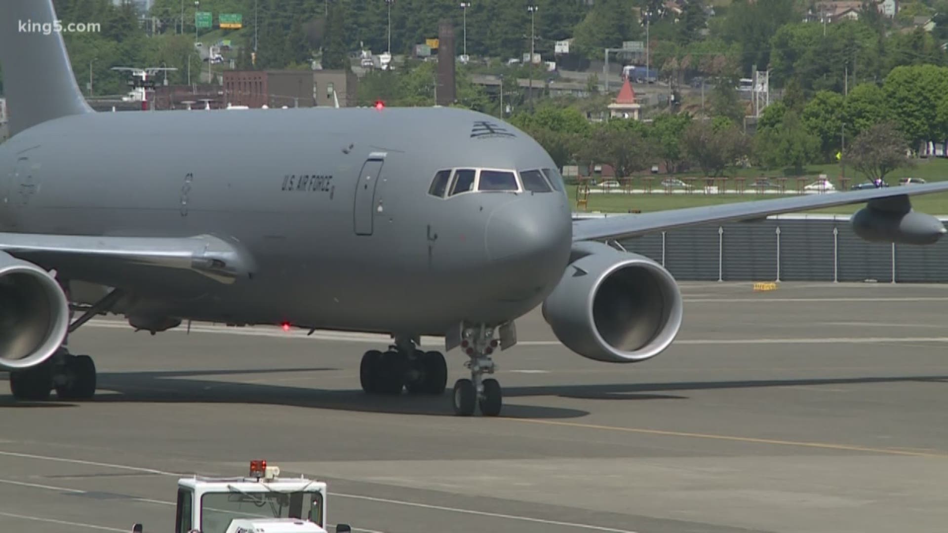 The U.S. Air Force says it's finally ready to accept delivery of the KC-46, a sophisticated mid-air refueling aircraft which is built in Everett. KING 5's Ted Land reports.