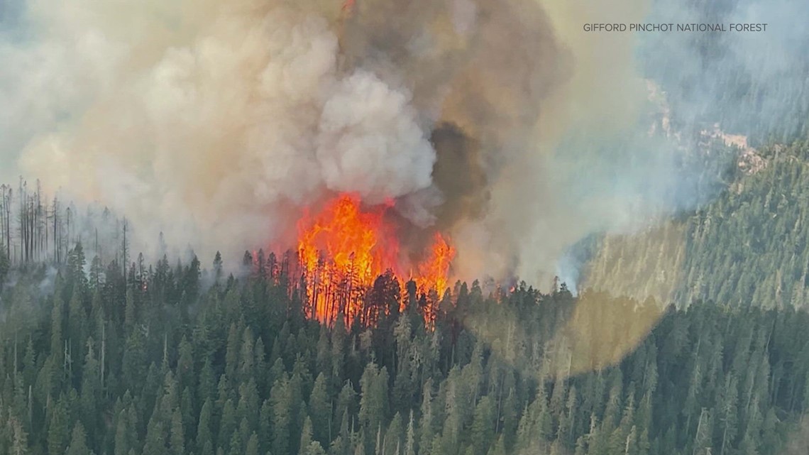 'Get out immediately' Over 300 homes evacuated east of Packwood