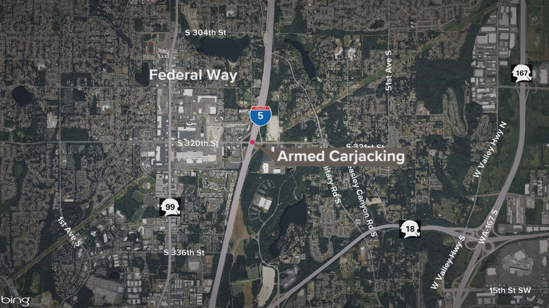 Washington State Patrol is warning drivers on I-5 to be on the lookout for a white SUV that has been linked to several armed carjackings recently