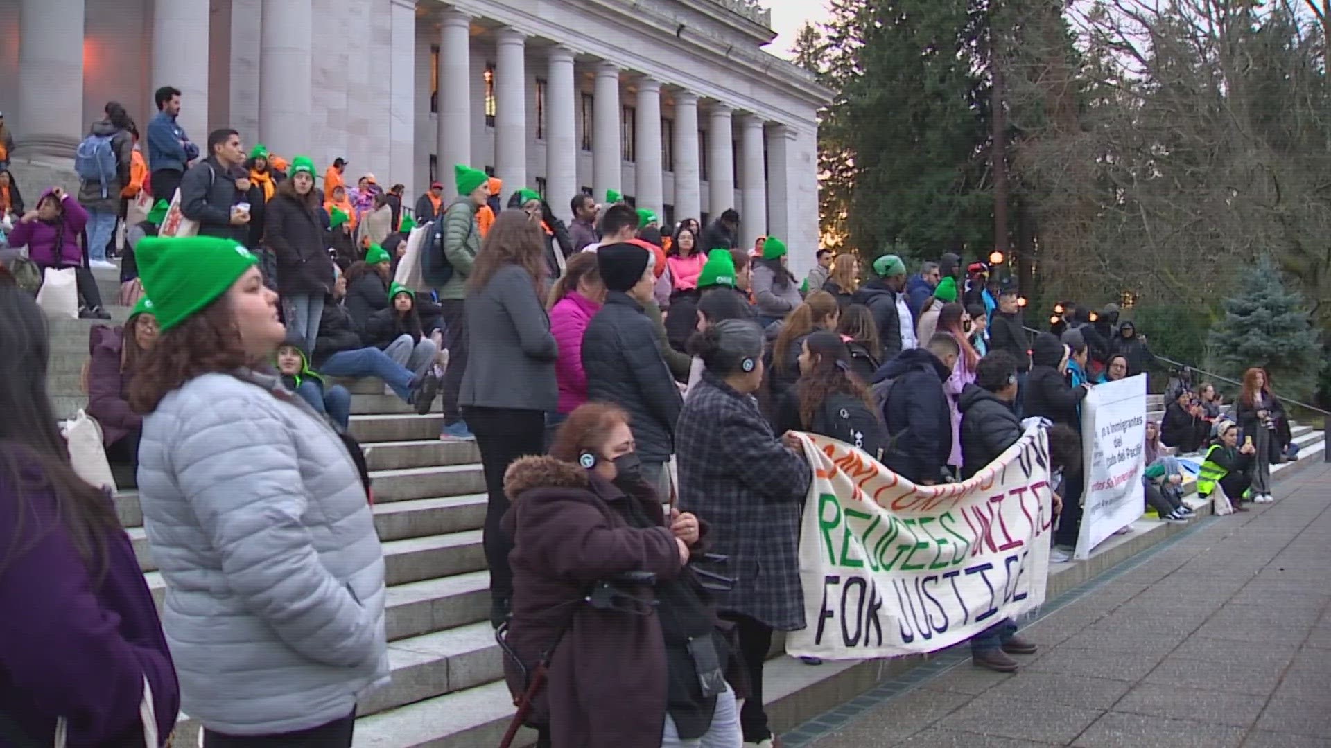The Washington Immigrant Solidarity Network brought more than 400 people from across the state to the Capitol.