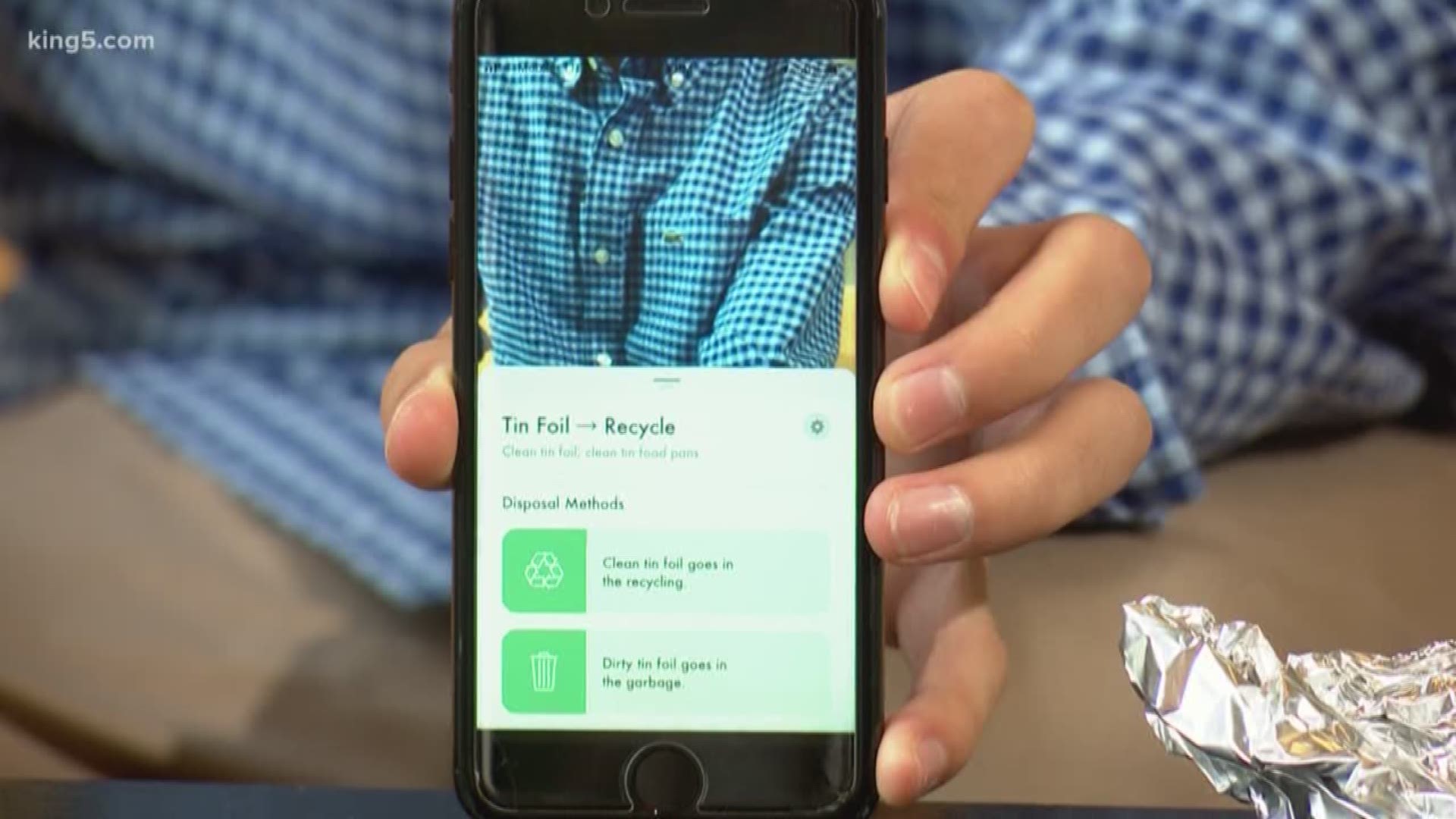 His app called "Wastify" helps you determine how to properly dispose of trash.