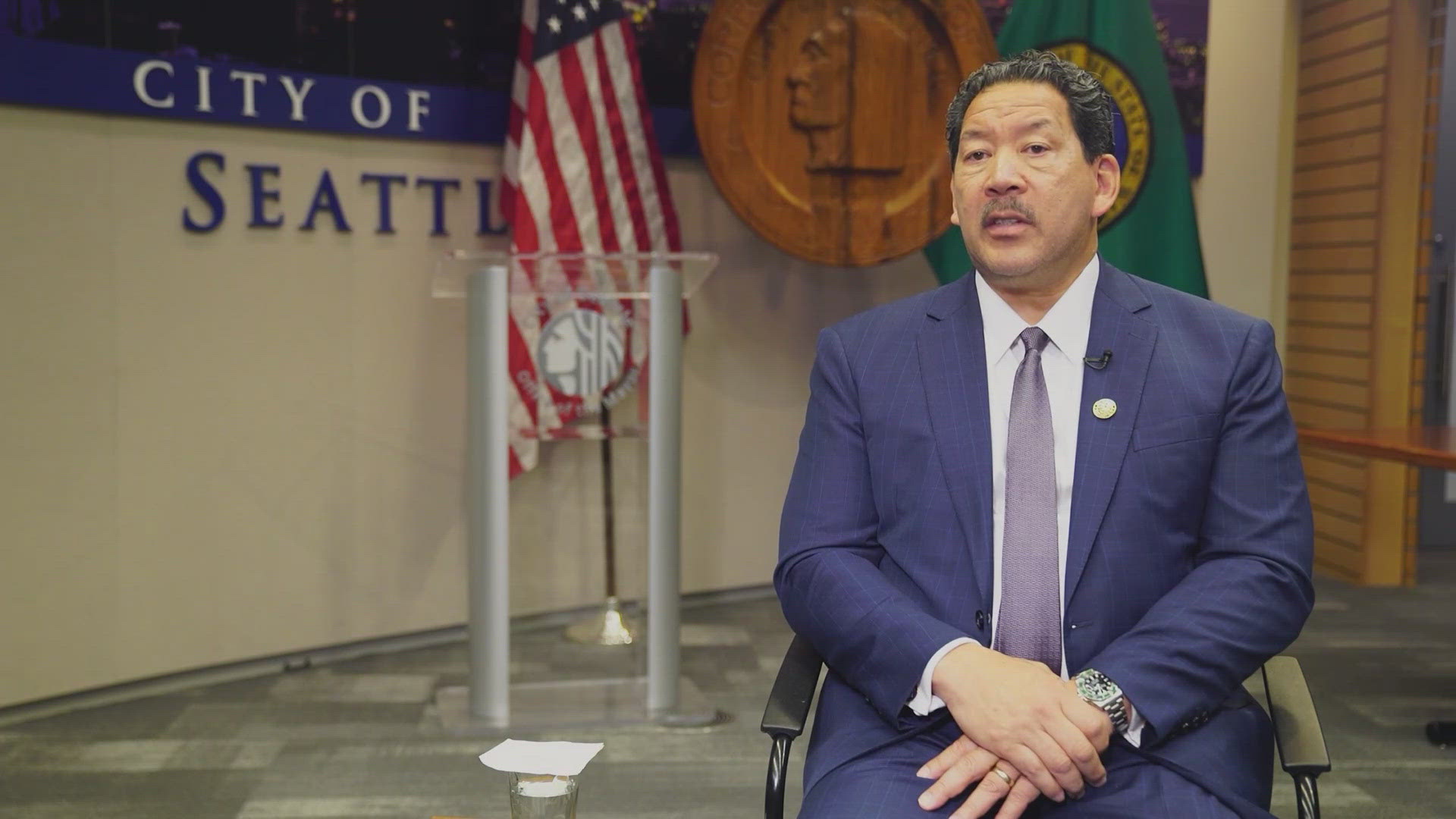 Deputy Chief Eric Barden remains on regular duty and any decision about his termination will be made by the police chief, said Seattle Mayor Bruce Harrell.