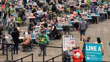 First shots given at mass COVID-19 vaccine site at Seattle’s Lumen Field Event Center