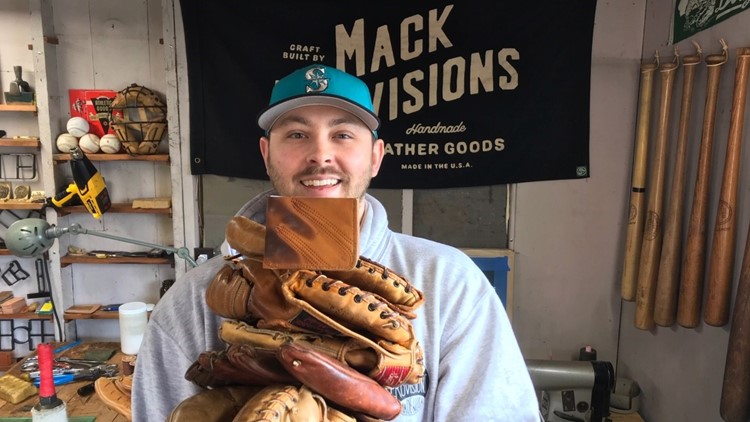 Old baseball mitts become new wallets in Port Angeles