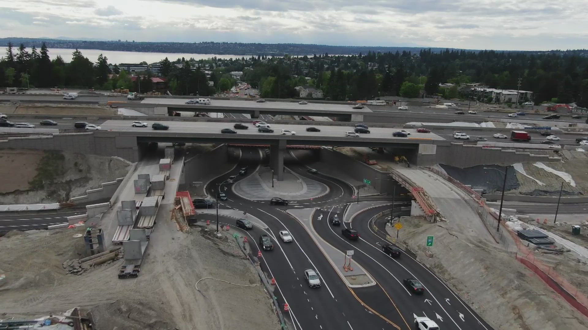 Eastside drivers frustrated over new roundabout along I-405 in Kirkland ...