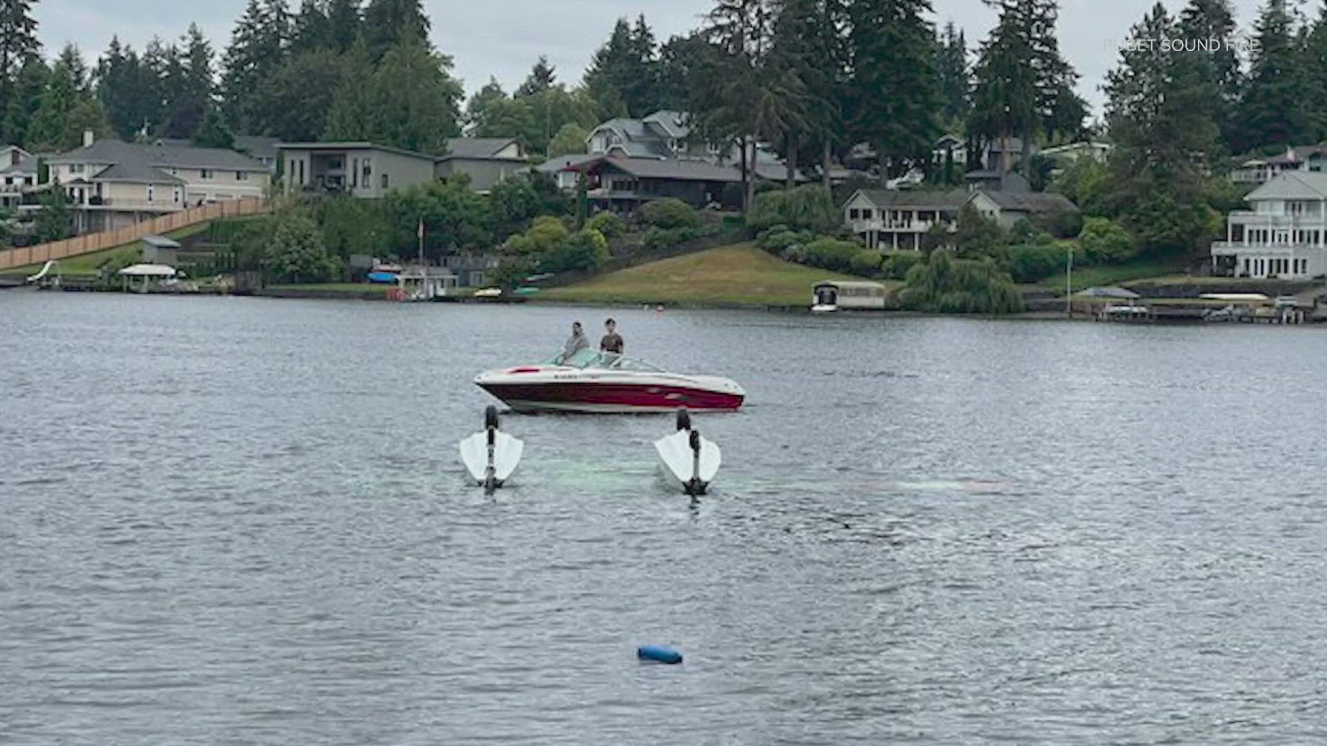 Puget Sound Fire said the floatplane flipped upside down as the pilot attempted to land.