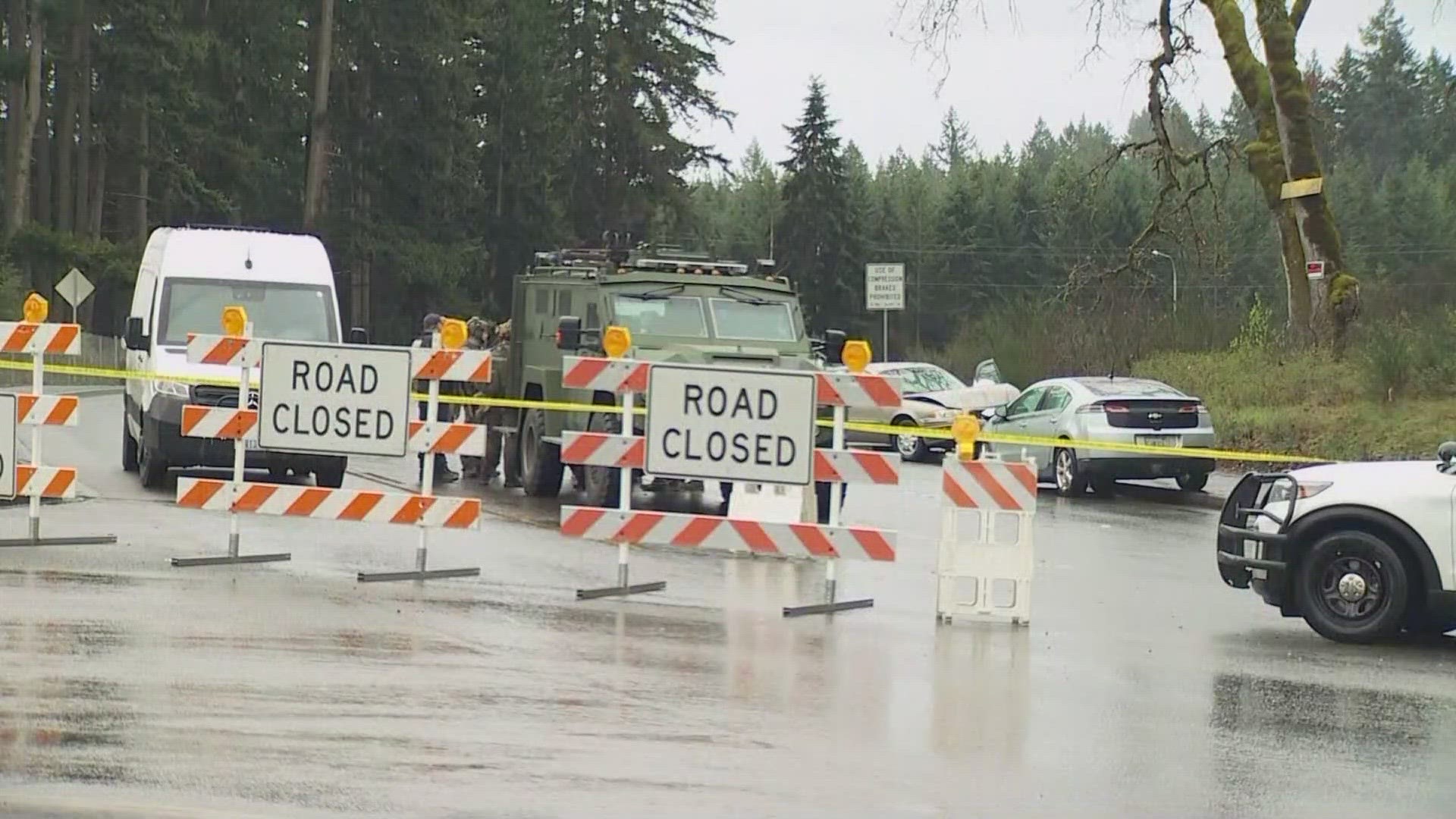 Pierce County authorities are investigating after a woman was found dead with a gunshot wound following a collision in Spanaway early Wednesday morning.