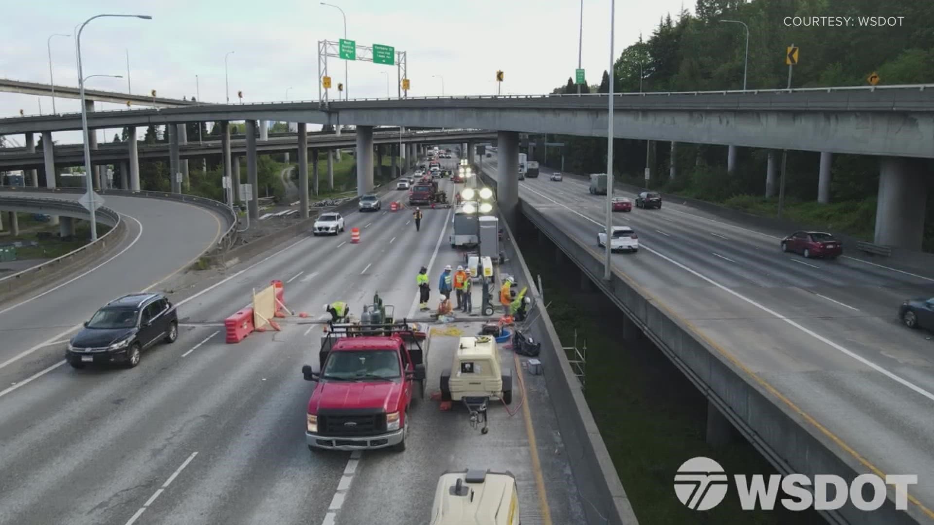 Despite all the events in Seattle, crews will once again be working on Interstate 5.