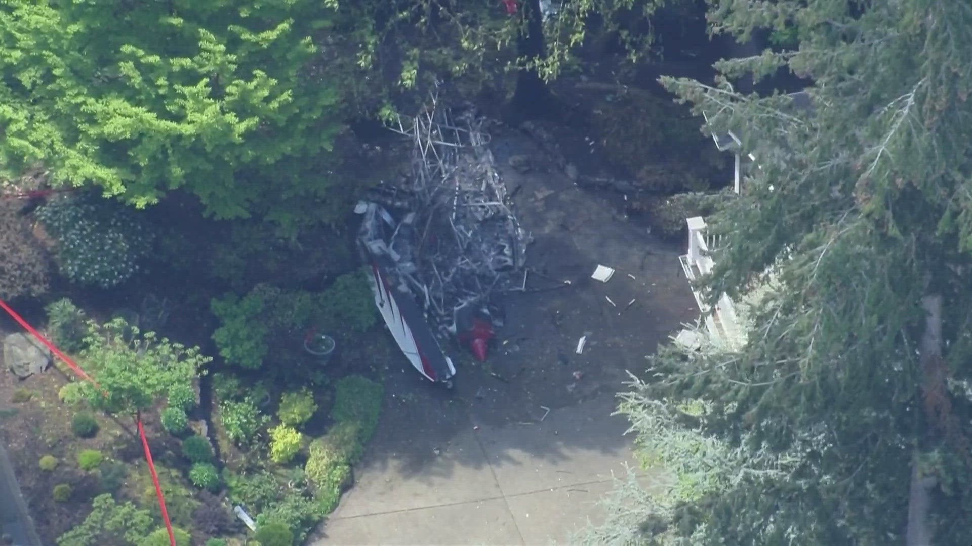 Two people were sent to the hospital after the plane crashed on May 9.