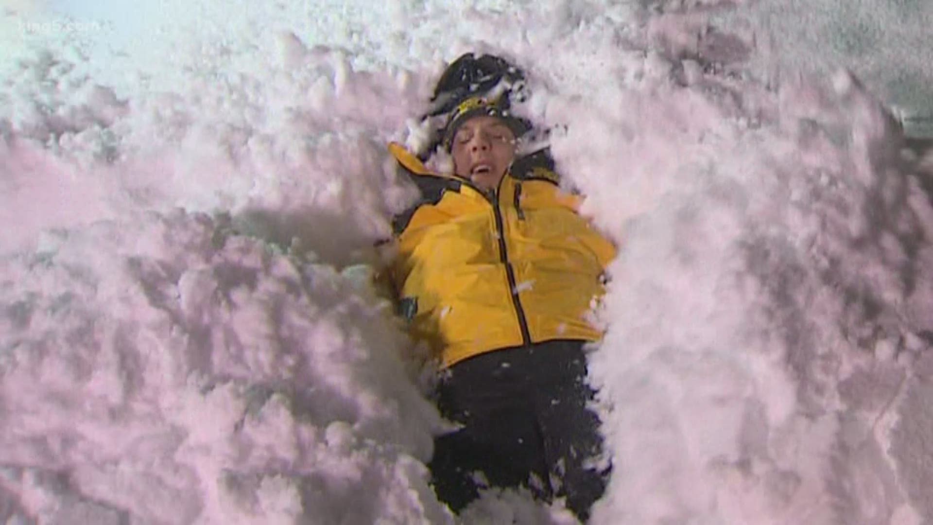 Bloopers: KING 5's Sebastian Robertson plays in Port Angeles snow ...