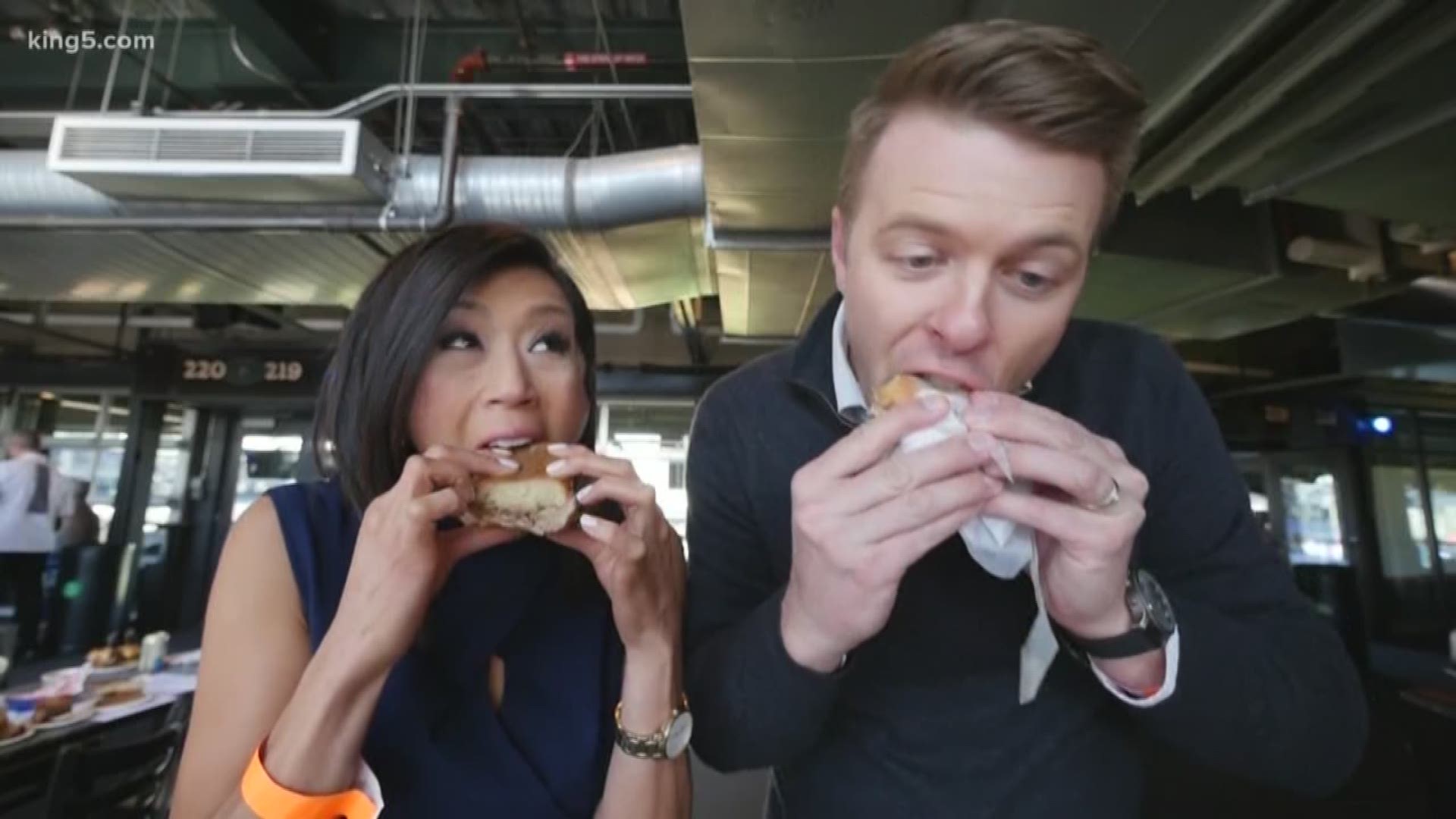 The Mariners always have unique, fun food options at the ballpark.  KING 5's Mimi Jung and Jake Whittenberg showcase some of the new options.