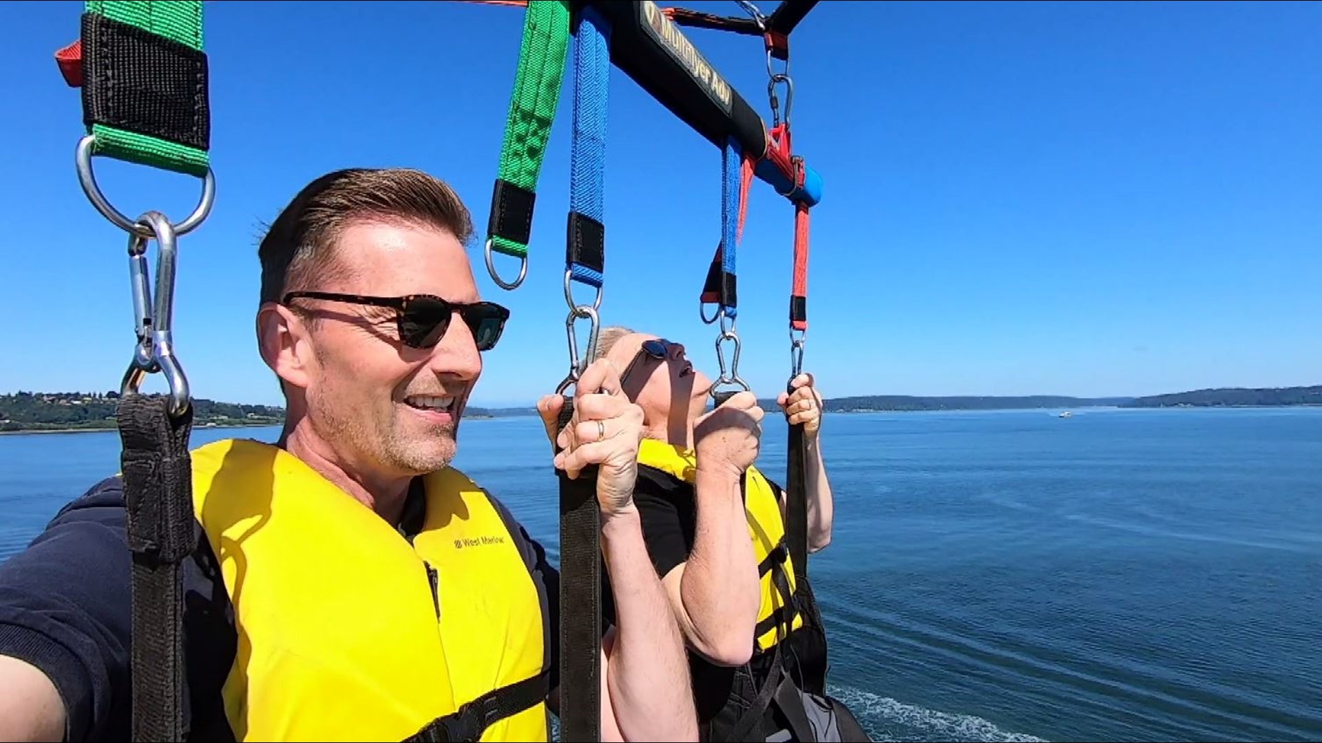 Sailing hundreds of feet above the water may not be for everyone. We're looking at you, Jim Dever! #k5evening