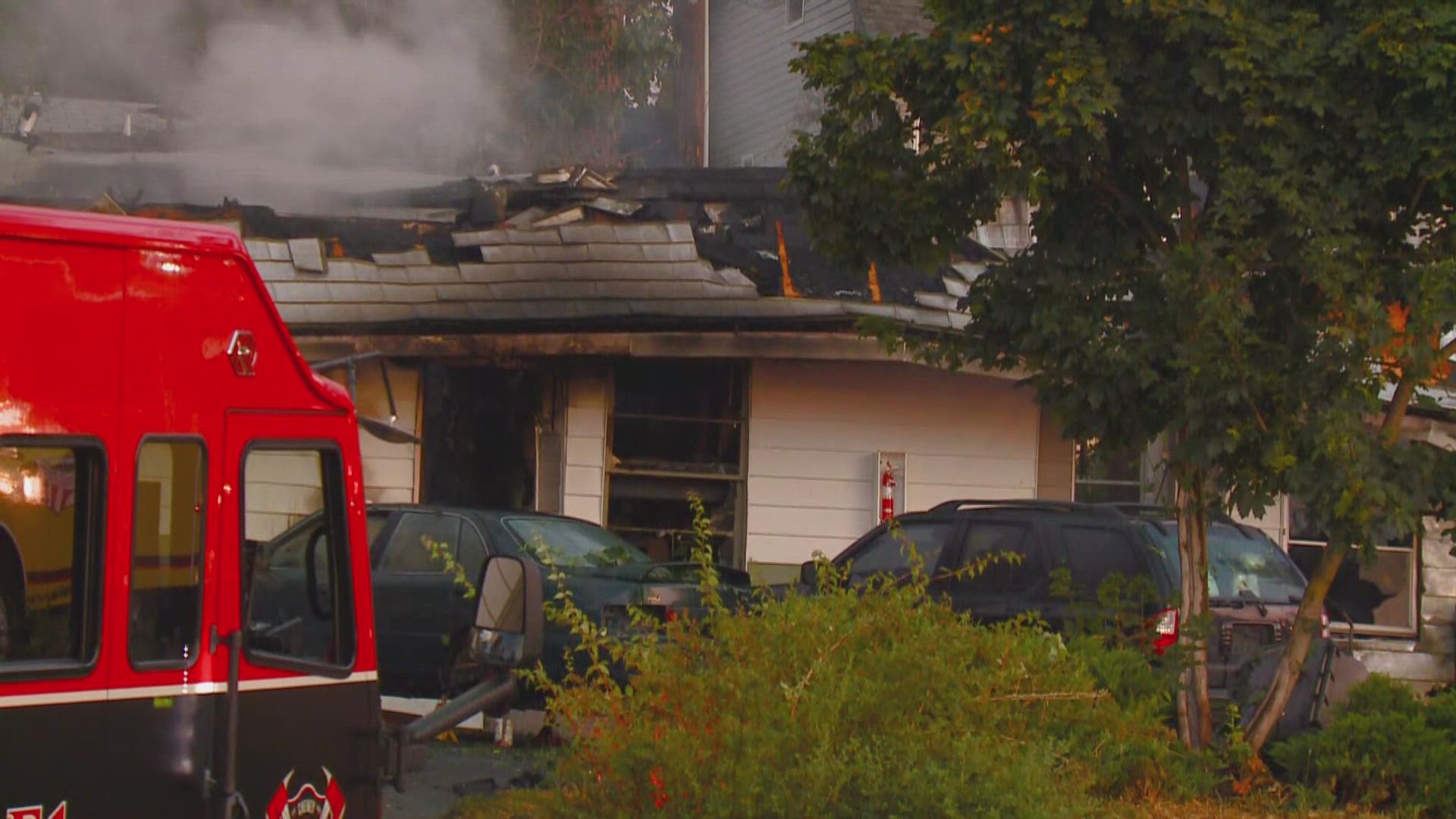 A large fire damaged a motel in Cheney, WA, approximately a mile east of Eastern Washington University