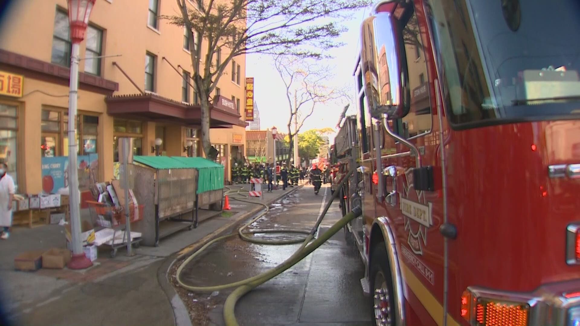 The car crashed into Dim Sum King restaurant at the intersection of S Jackson Street and Maynard Avenue S in Seattle.