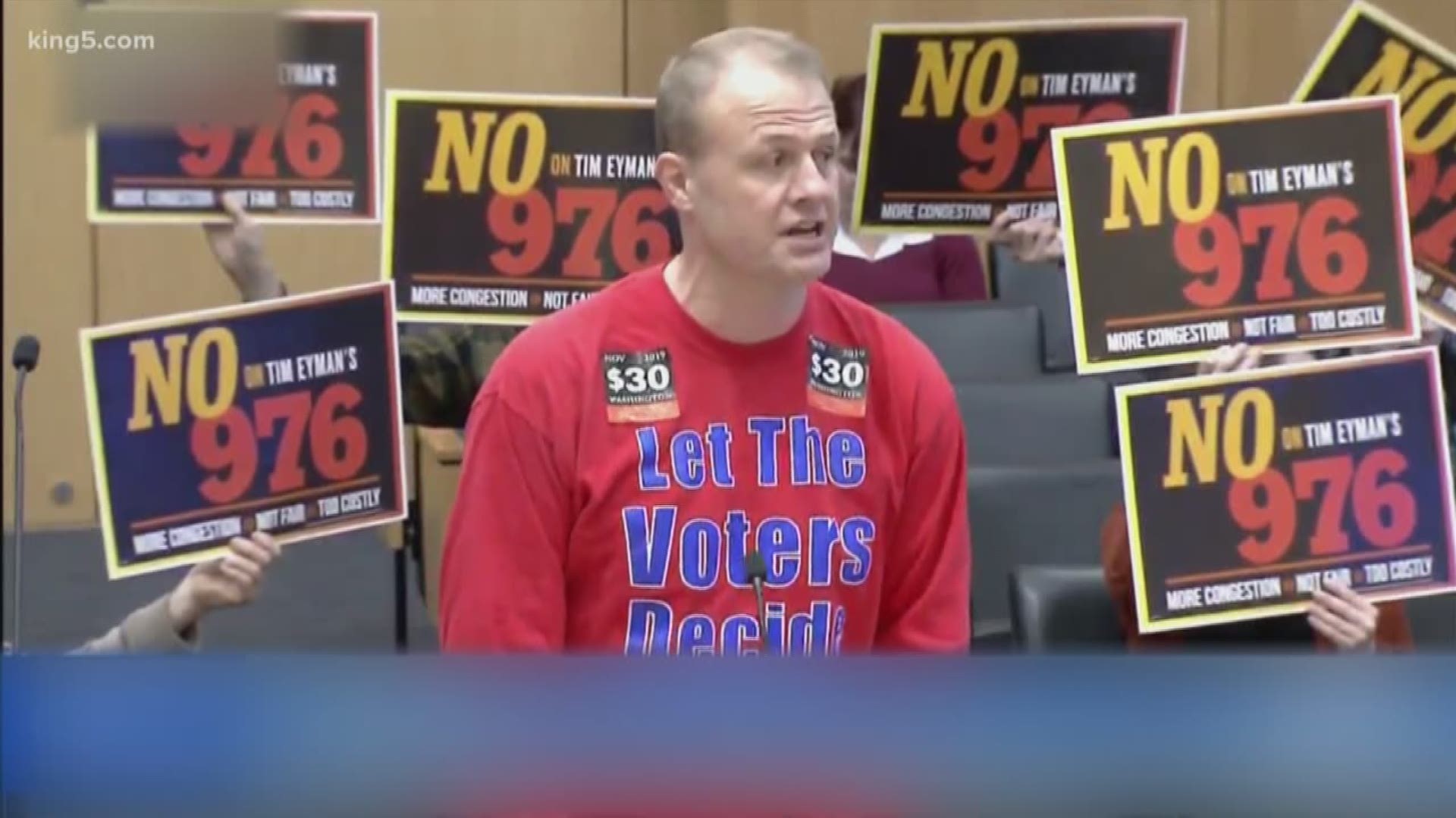 Tim Eyman was sitting in the council chambers as city councilors all voted "no" on I-976.