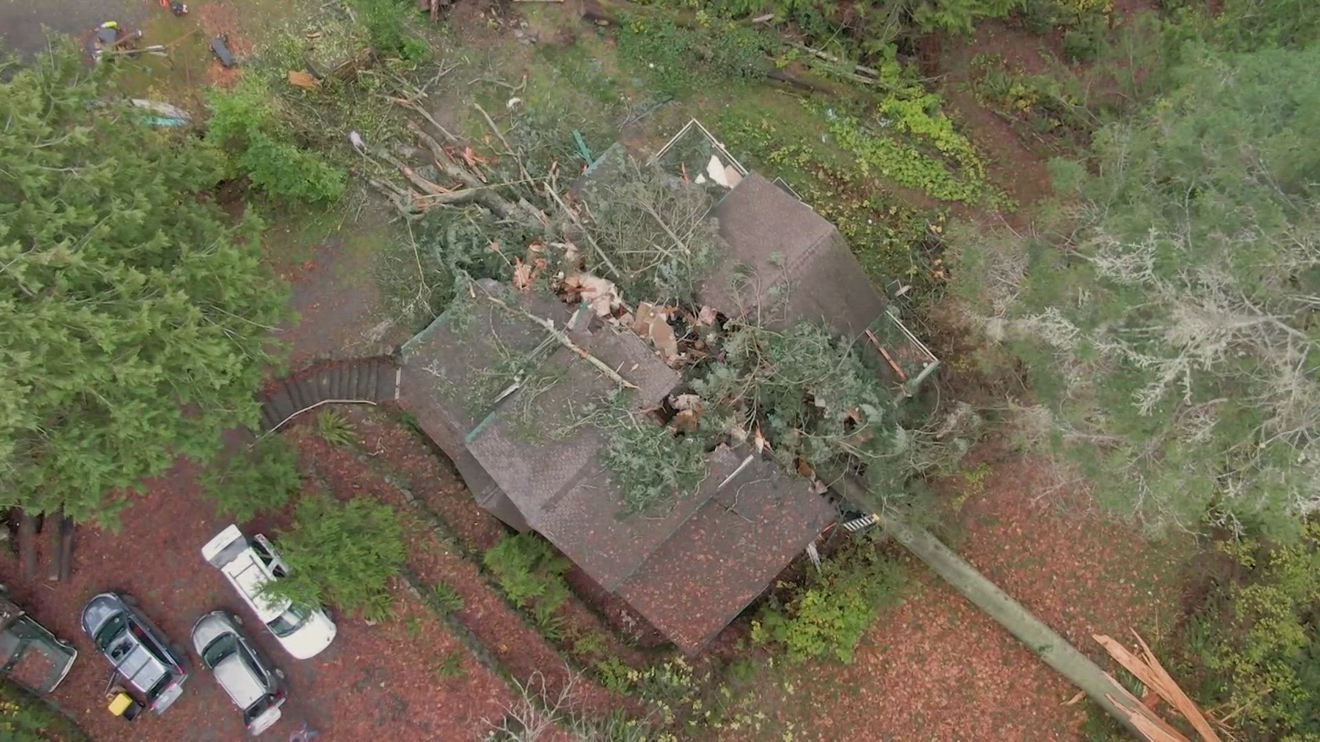 Fallout from last week's bomb cyclone made it look like a bomb exploded in the McKelvie home.