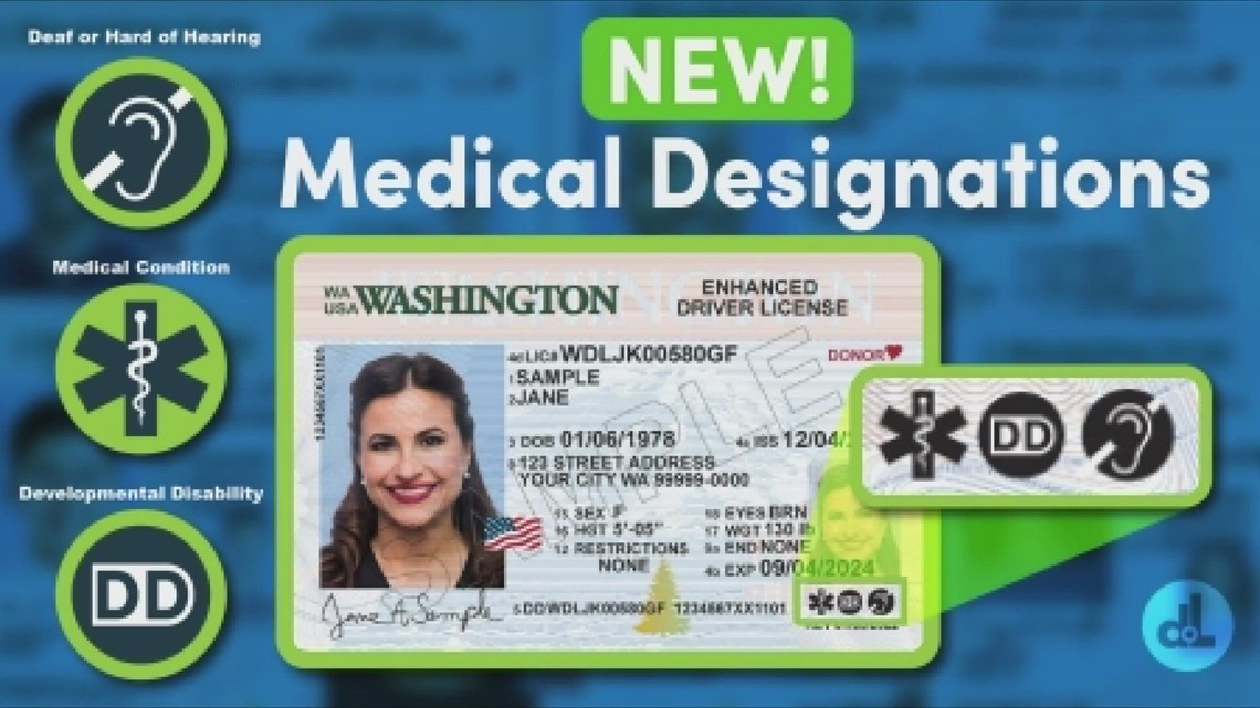 Washington adds medical designations to driver's licenses, IDs