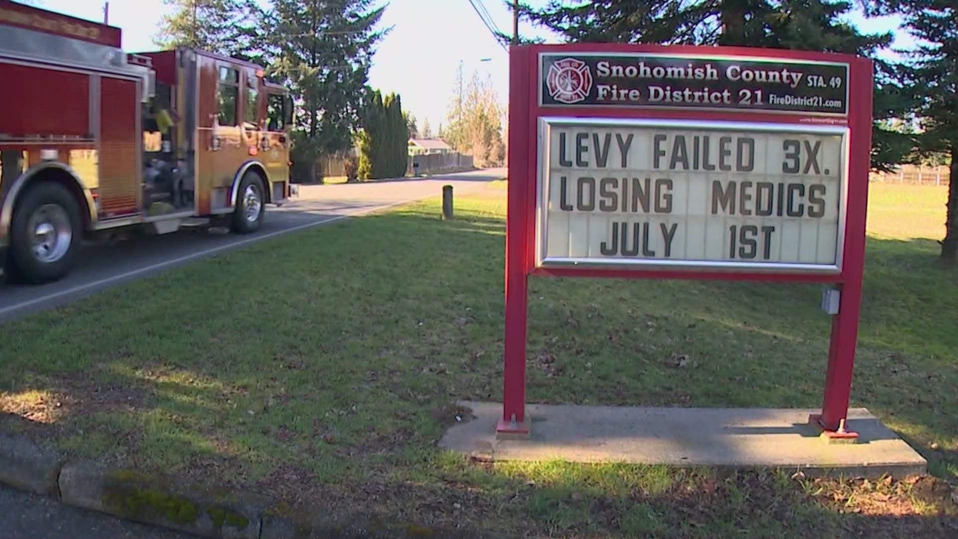 Snohomish County Fire District 21 faces the loss of two critically needed paramedics on July 1.