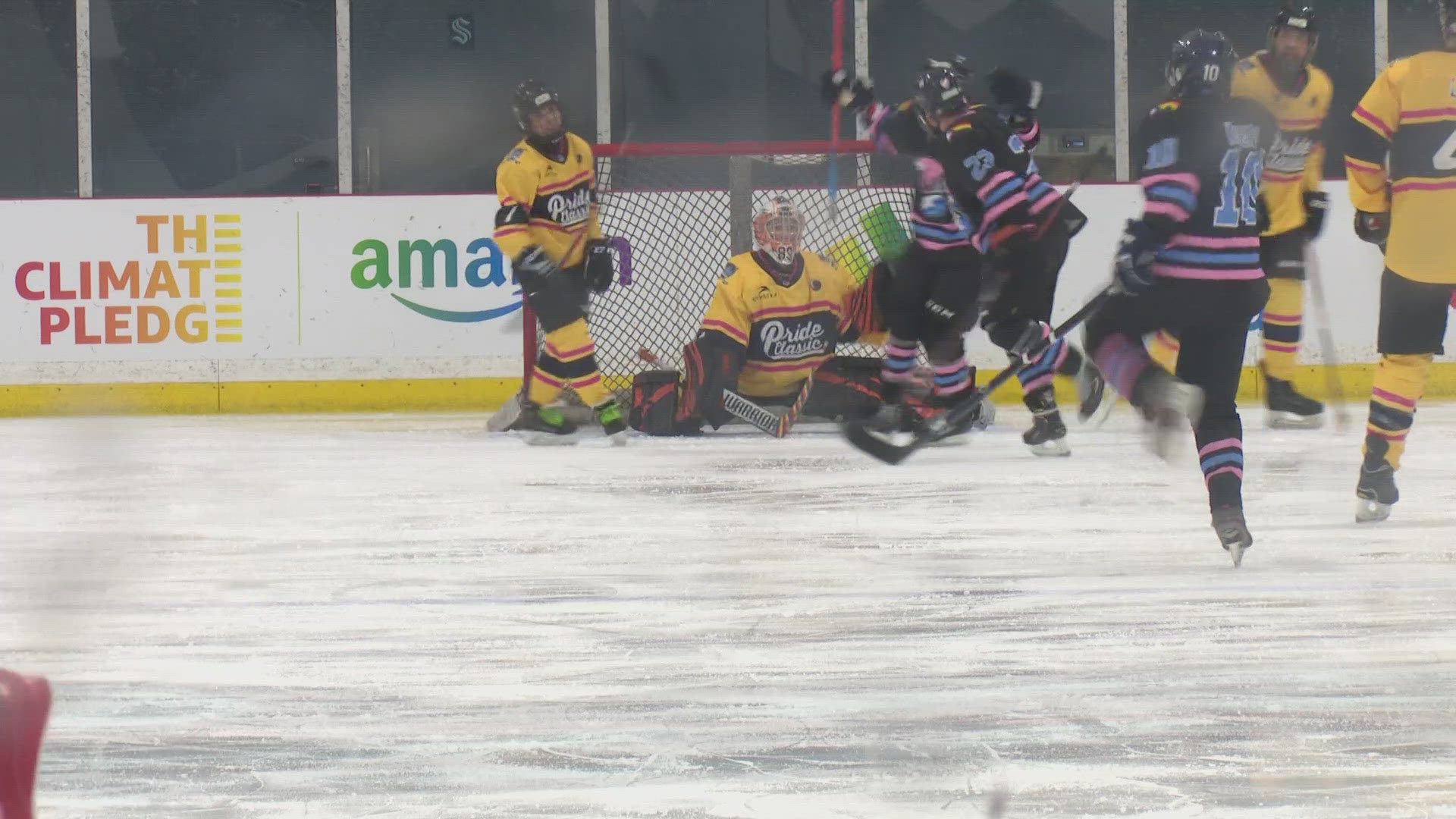 Hundreds of LGBTQ+ hockey players made their way to north Seattle to play in the "Seattle Pride Classic."