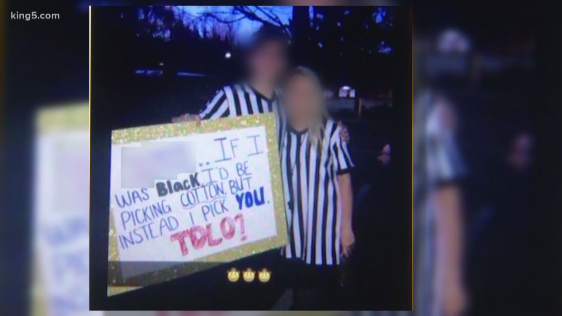 "Awful and appaling." That is how the Issaquah School District describes the way one student asked another to a school dance. The district says the female student's racially insensitive words were shared on social media and are now the focus of an investigation. As KING 5's Natalie Swaby reports, the post many are calling racist has created some painful reaction.
