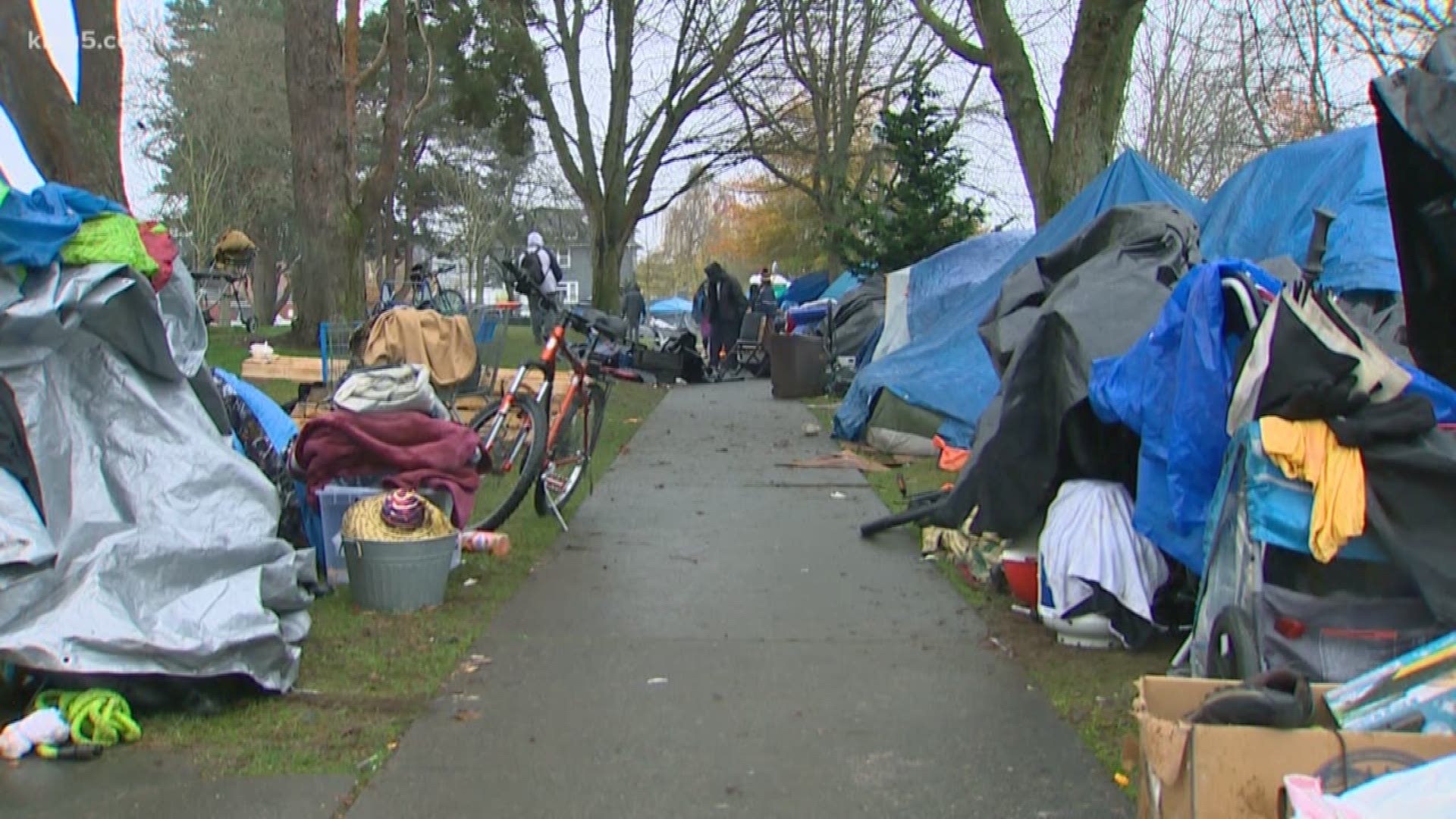 A public camping ban in Tacoma will go into effect in December.
