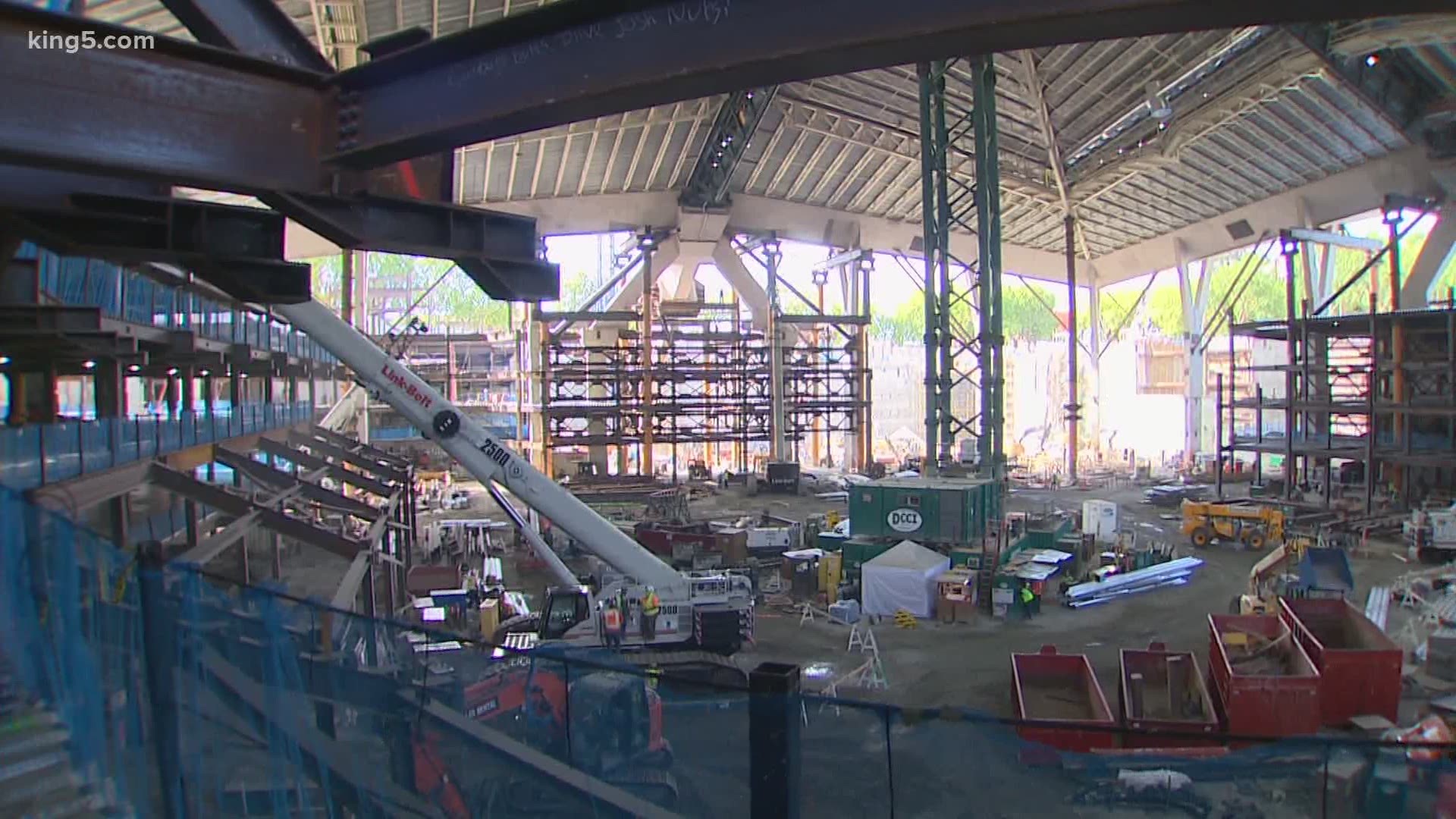 Seattle's old KeyArena is history and the new Climate Pledge Arena is taking shape. Take a look inside the construction progress.