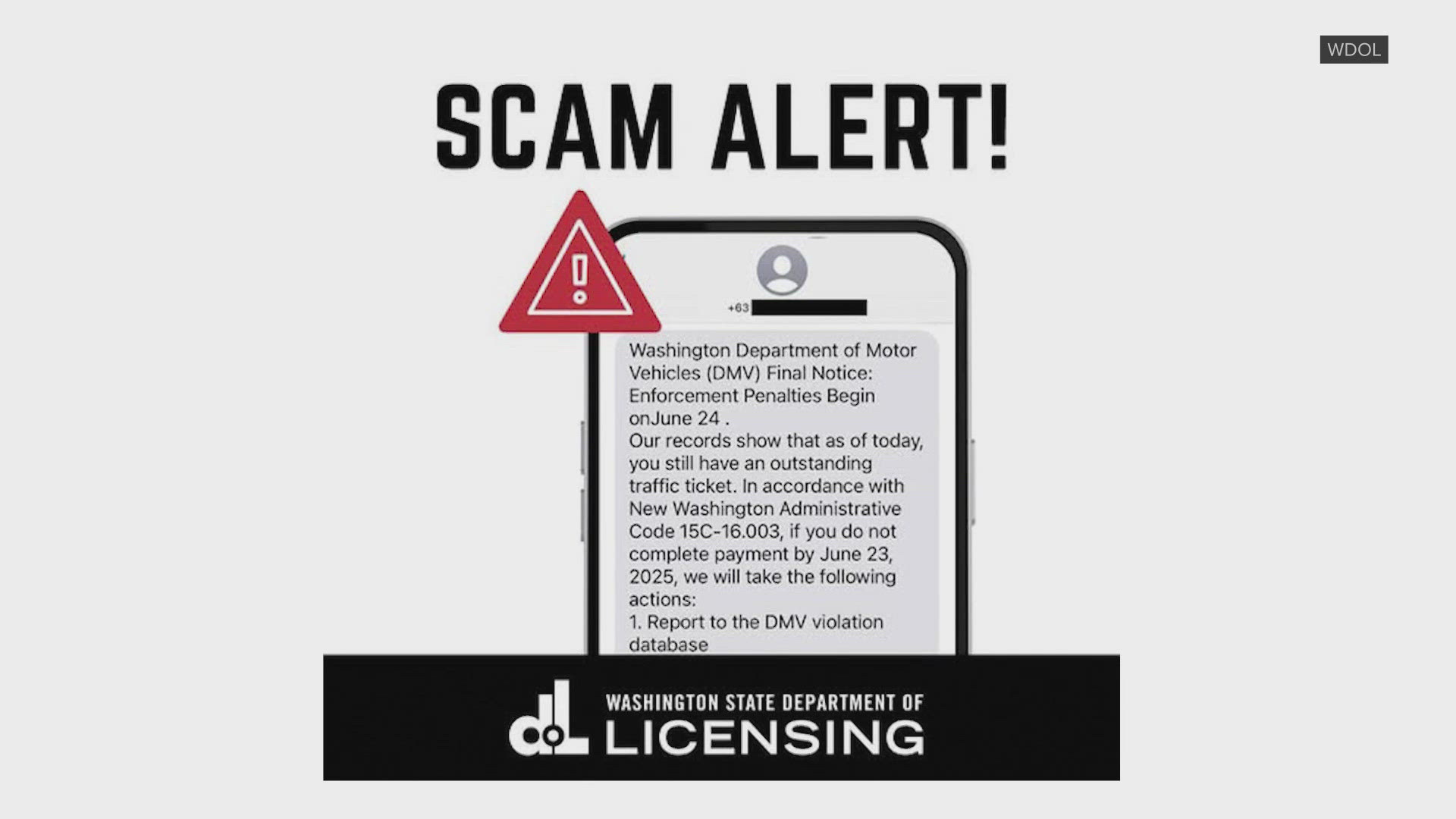 Washington officials warn against 'DMV' scam texts | king5.com