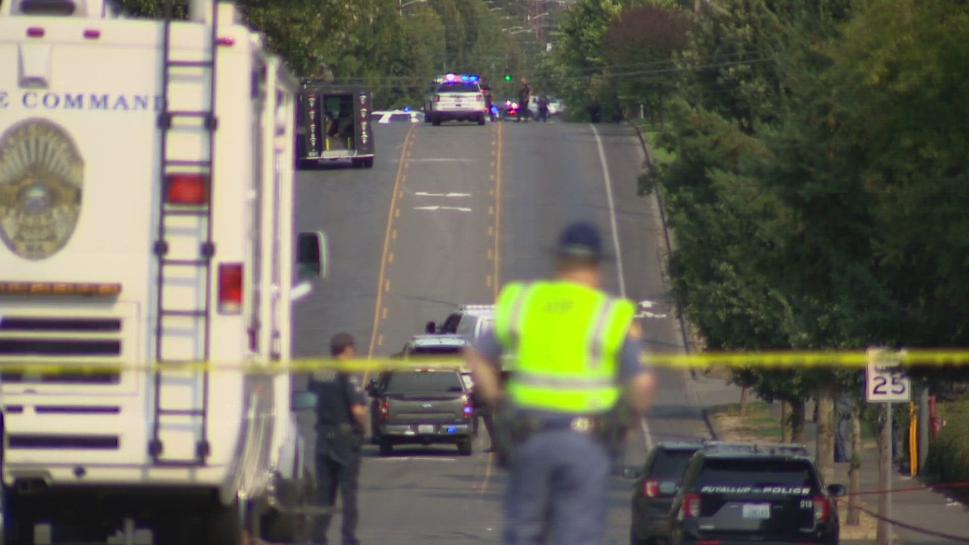 Two teenage males have been taken into custody after a Tacoma police detective was shot Wednesday afternoon.