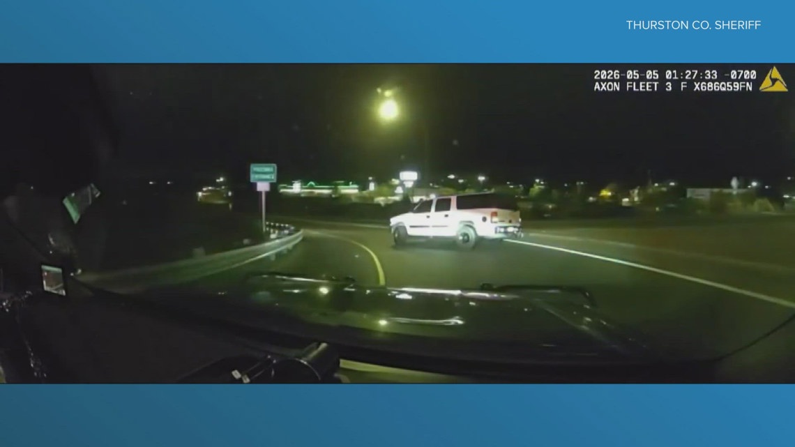New video shows chaotic police chase in Thurston Co. | king5.com