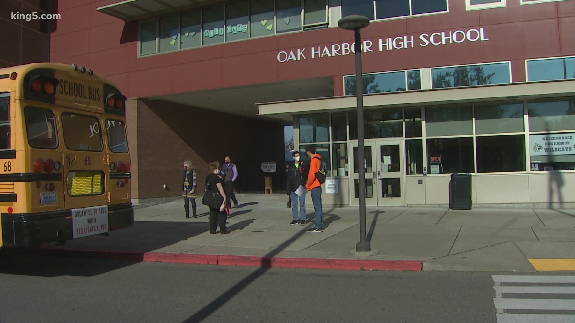 With 5,900 students, the Oak Harbor School District becomes the biggest in western Washington to return to in-person learning.