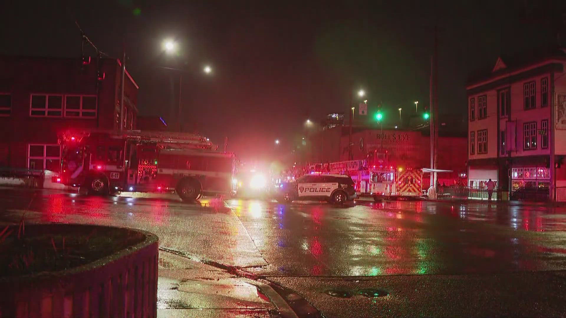 Another person was hospitalized after the fire. Firefighters spent hours trying to extinguish the flames. 