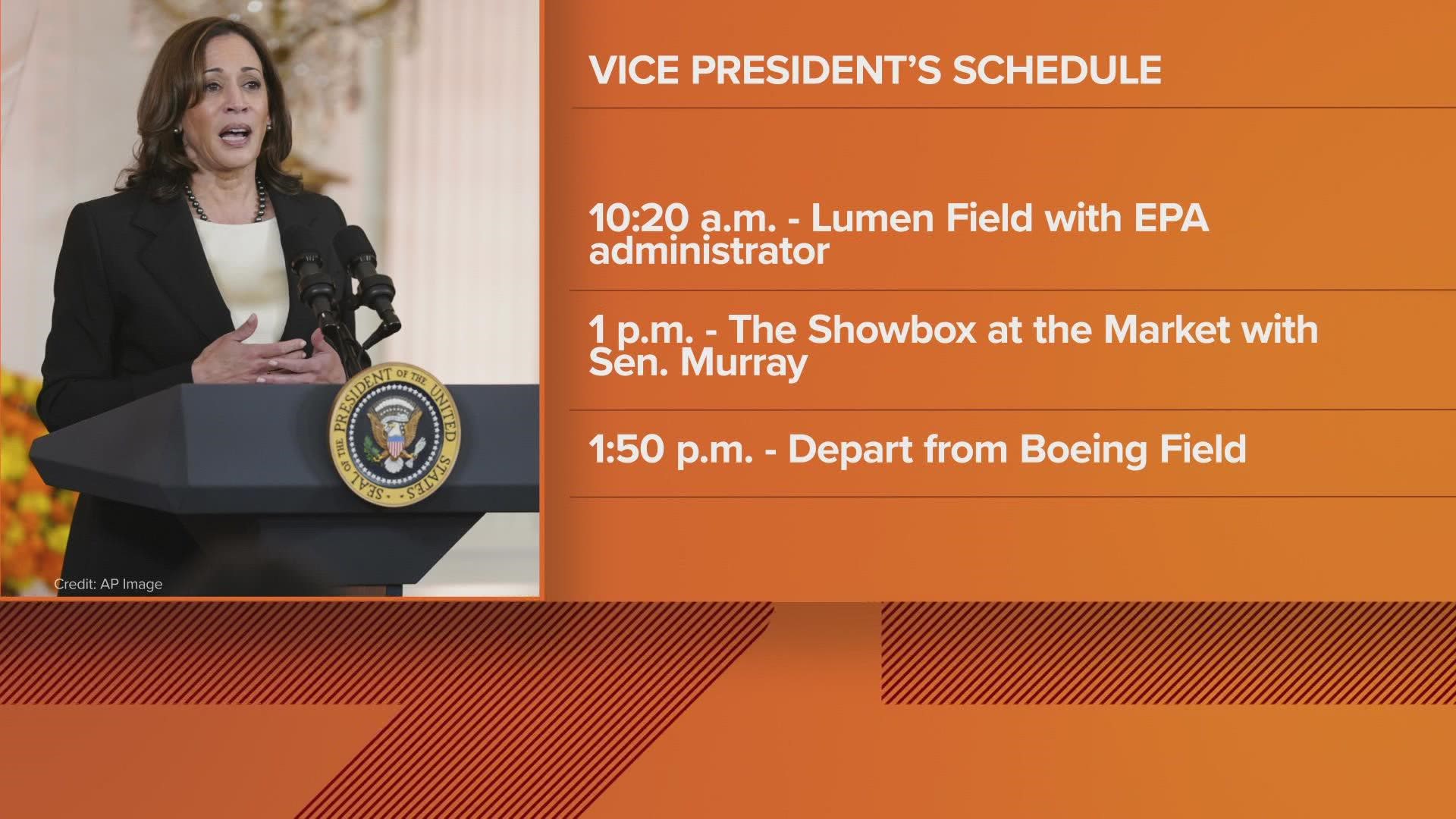 SDOT advises drivers to expect delays as roads will be shut down suddenly and periodically during the vice president's visit