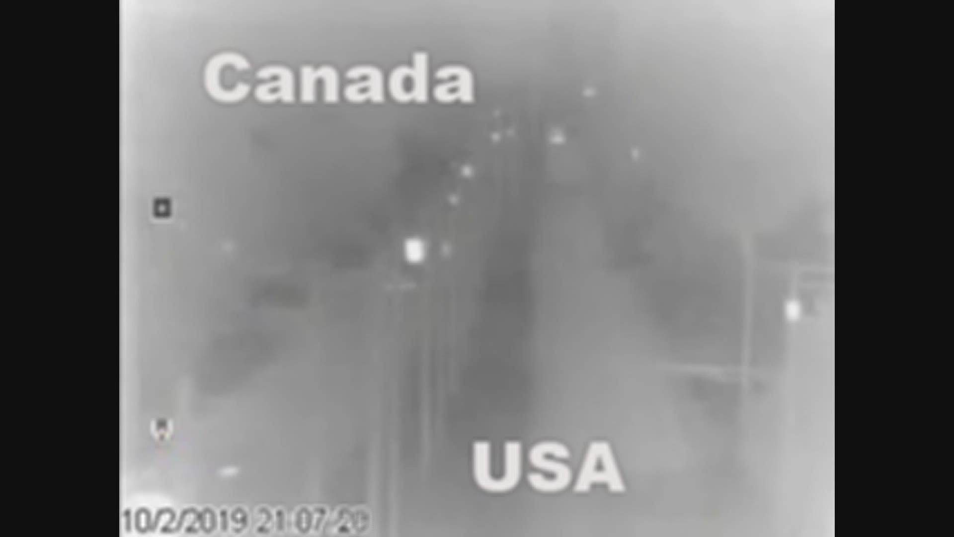 Surveillance video shows a British family of 7 crossing illegally into Washington from Canada. The family has since been deported, according to their lawyer.