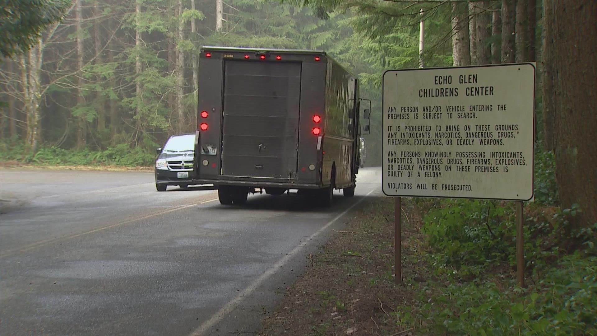 Five juveniles escaped from the Echo Glen Children's Center after assaulting employees and stealing a car.