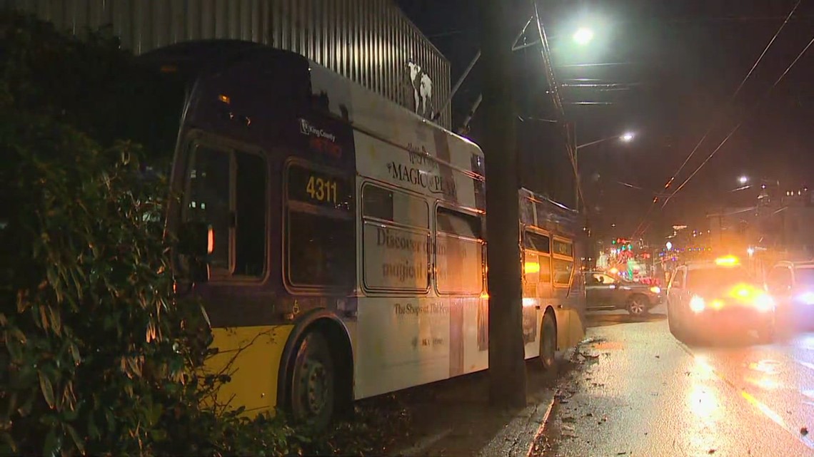 Metro bus crashes into indoor skatepark in Seattle | king5.com