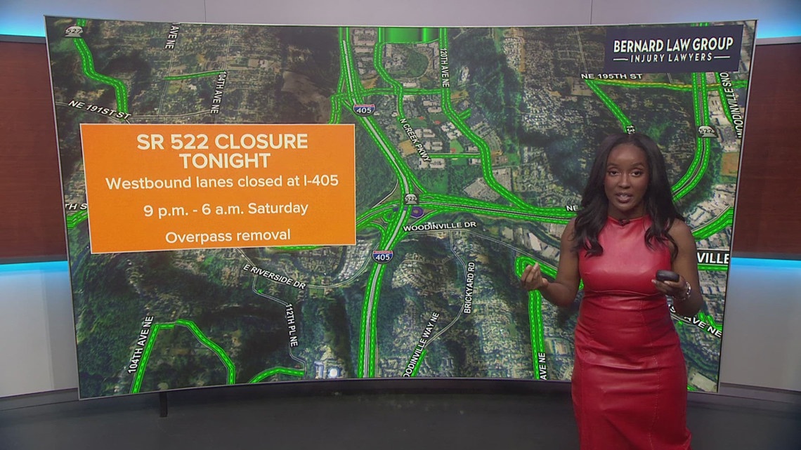 Closures planned for I-405, SR 522 for ramp removal work | king5.com