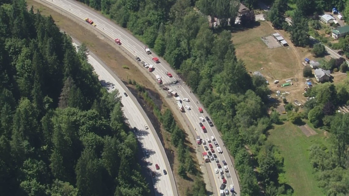 WB I-90 near Preston reopens after crash, vehicle fire - Vimarsana News