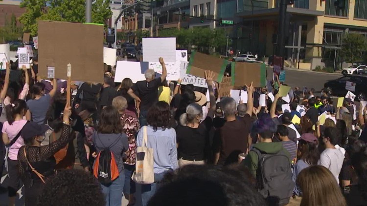 Multiple protests held in Bellevue after death of Mahsa Amini in Iran
