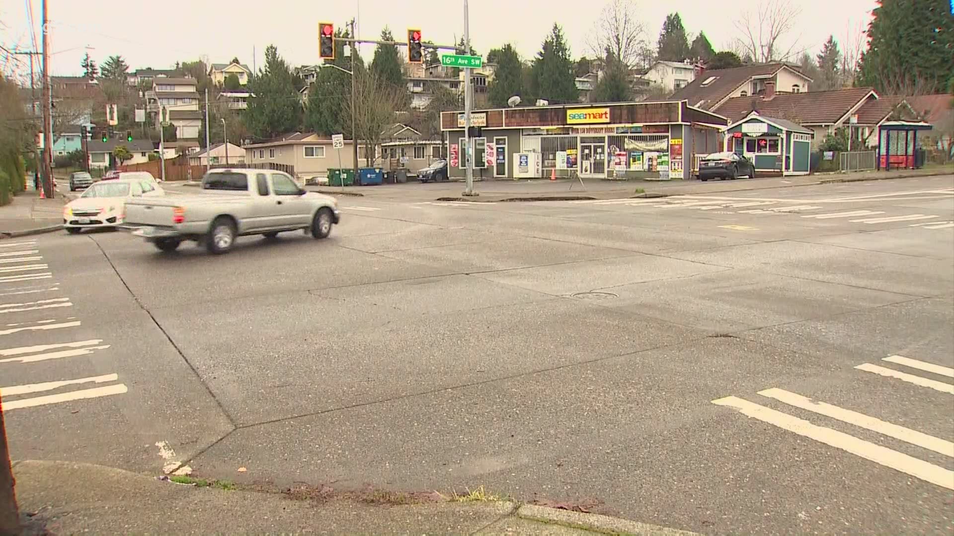 Seattle Police are looking for the driver of a white van who allegedly shot at a couple in their 70s after they honked their horn to pass.