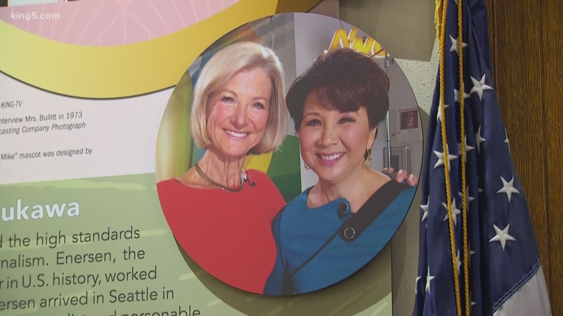 Former KING 5 employees were among those honored at the "Ahead of the Curve" exhibit.